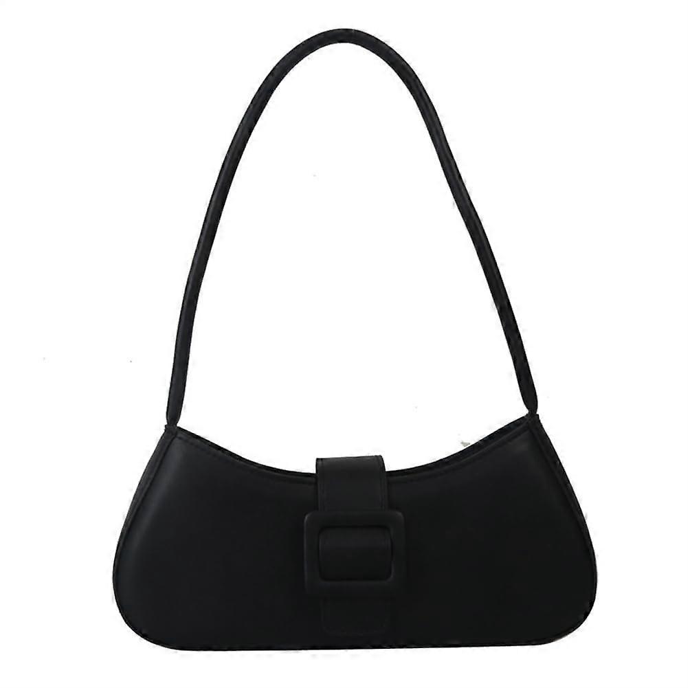 Women's Leather Shoulder Bag Retro Small Tote With Zipper Closure Mini Tote With Buckle Closure Timeless Clutch