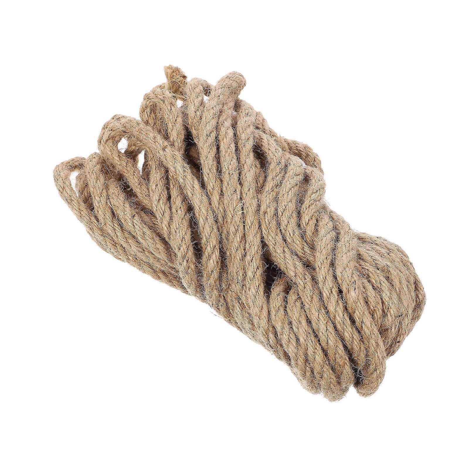 Thick Jute Rope Twisted Braid Rope for Decor Brown Cotton and Linen Rope for Binding 1bundle