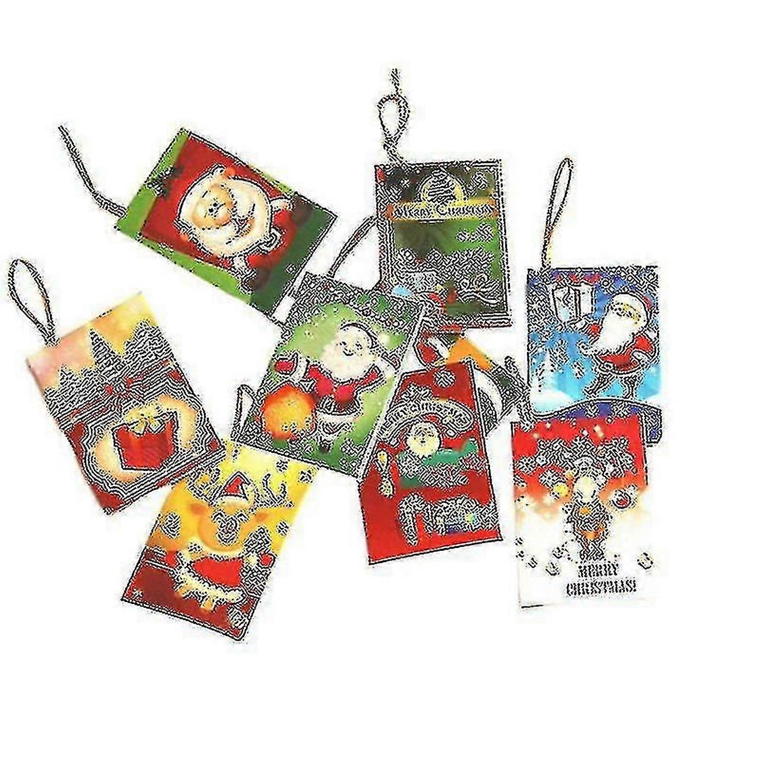 Christmas Greeting Cards - 50pcs Mini Cards, Random Creative Hanging Patterns