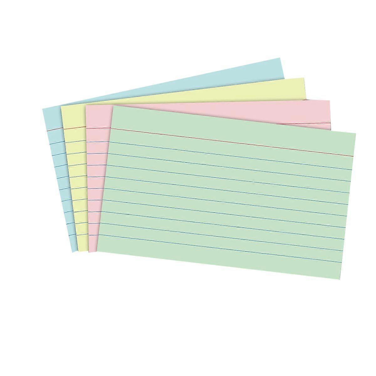 180PCS Record Cards Ruled Both Sides Ruled Writing Papers (Colorful)