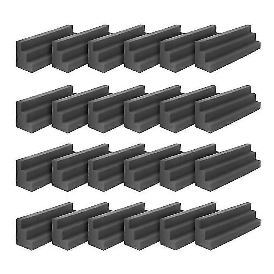 For 24 Pcs Bass Traps Acoustic Foam Panels Sound Proof Paddingstudio Foam For Corner Soundproofing