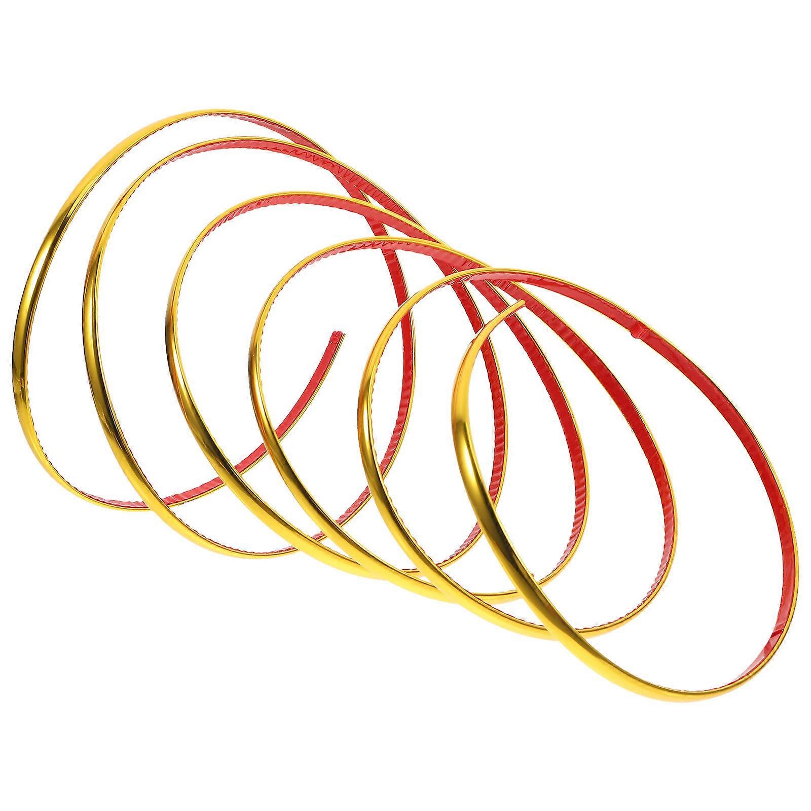 Self Adhesive Flexible Molding Trim D Shaped Golden 300.00X0.80X0.30CM Sealing Moisture Prevention 1 Roll