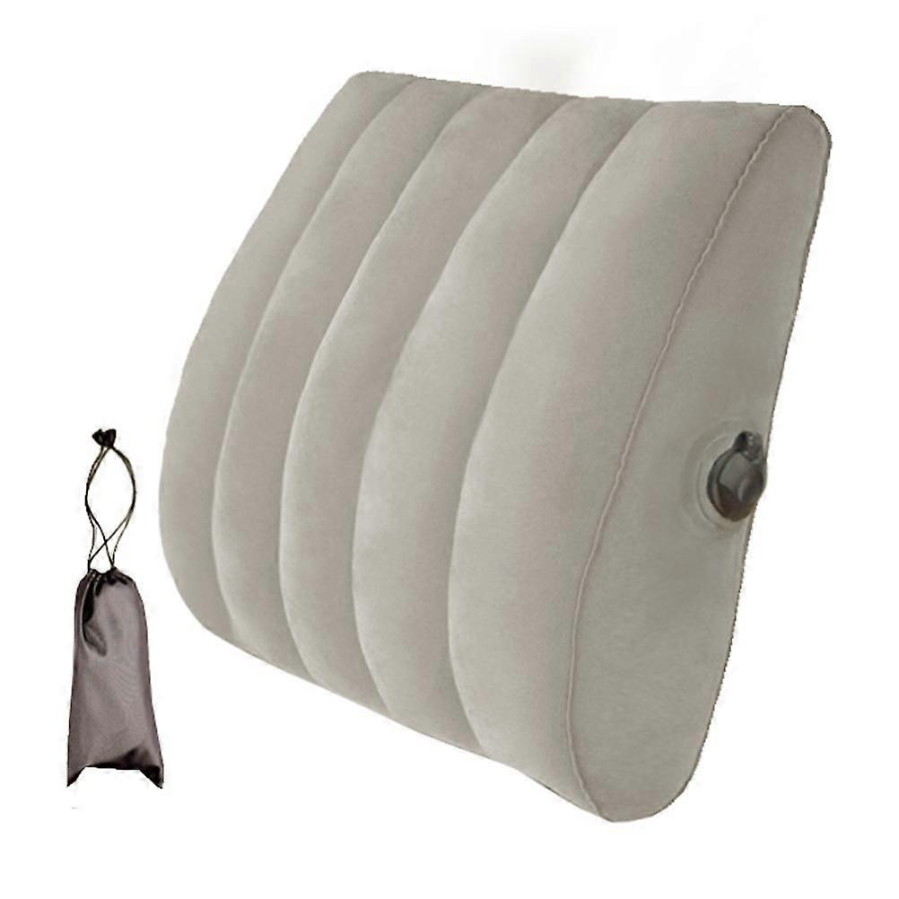 Inflatable Lumbar Support Pillow Portable Back Pillow Lumbar Cushion Adjustable Chair Back Pillow for Lower Back