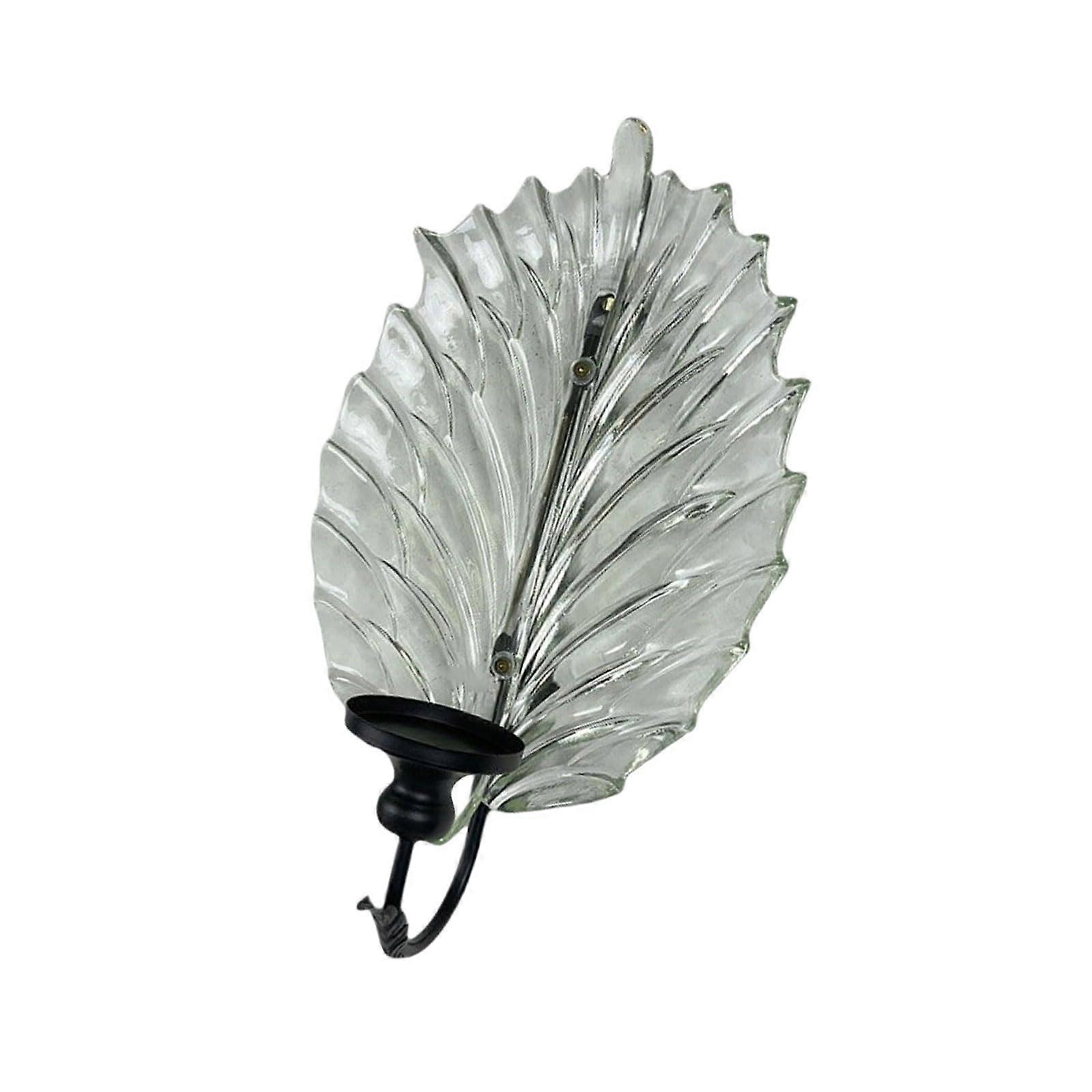 Modern Wall Mounted Sconces Holder with Metal Hook for Various Glass Pattern Candlestick Display, Indoor Home Decor