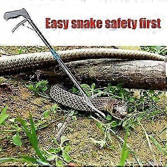 1.2m Foldable Snake Tongs Stick Reptile Catcher Grabber Folding Wide Jaw Snake Pliers StainlSteel Snake Control Tool