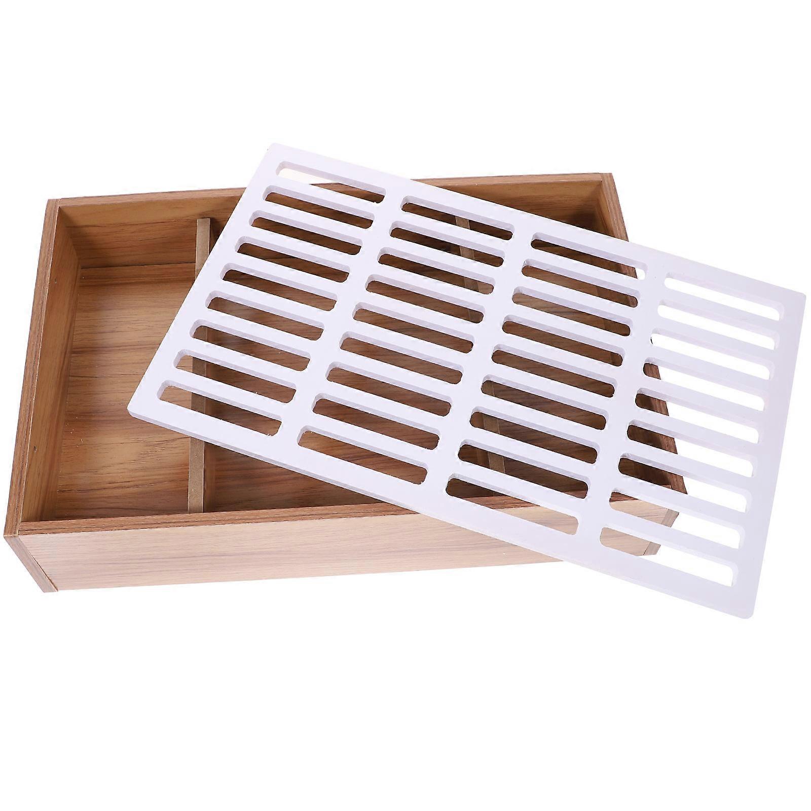 Mobile Phone Display Box Wooden Multi-Grid Cell Phone Holder