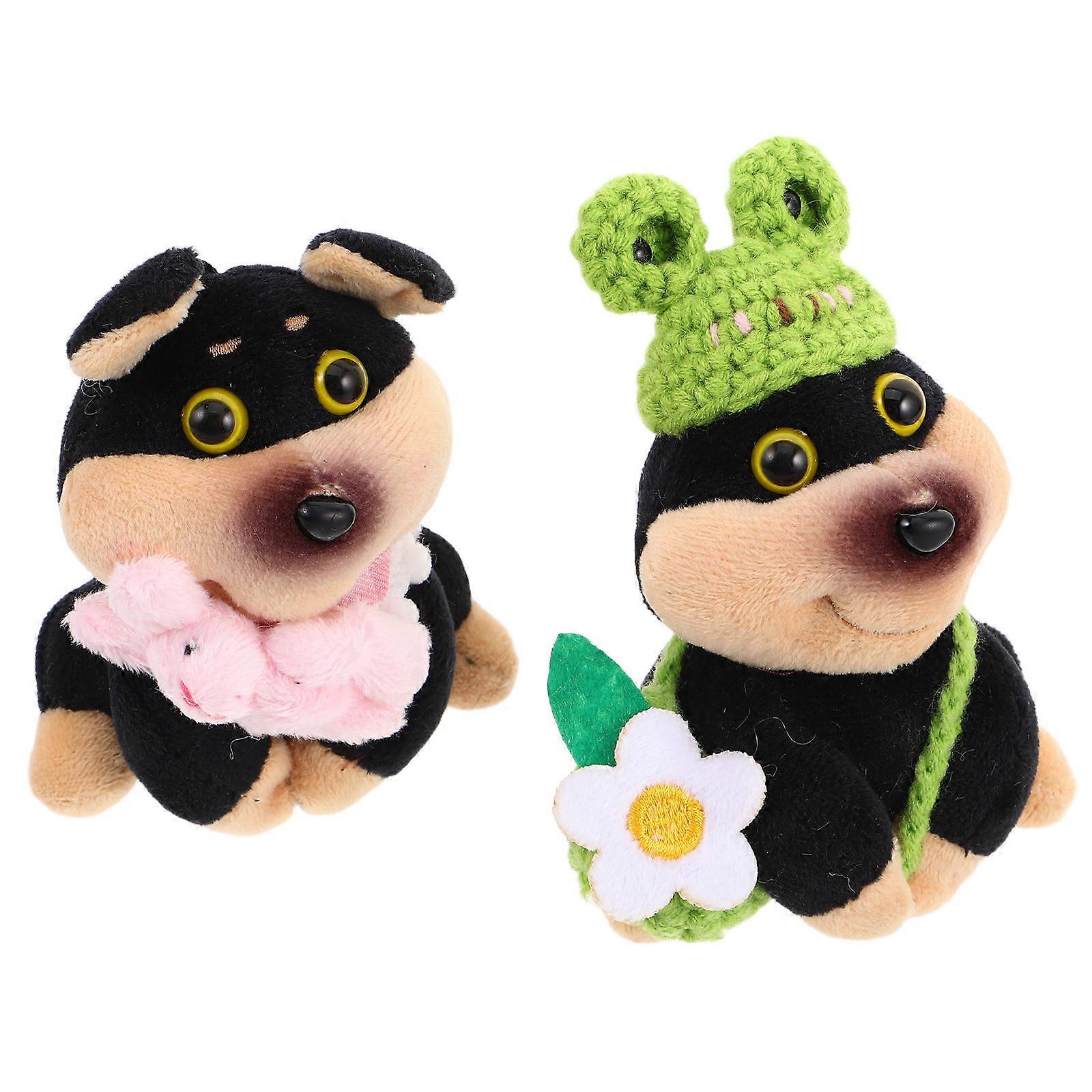 Car Dashboard Cute Dog Car Decoration for Interior Use 2Pcs Plush Toys