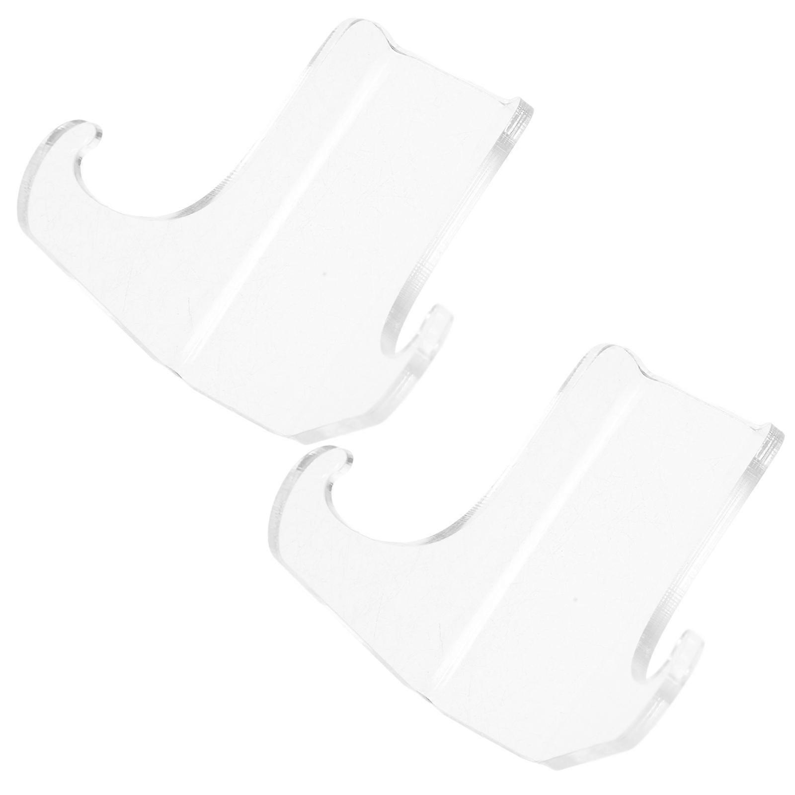 Acrylic Transparent Plate Holder Easel Stand for Home Display 10Pcs