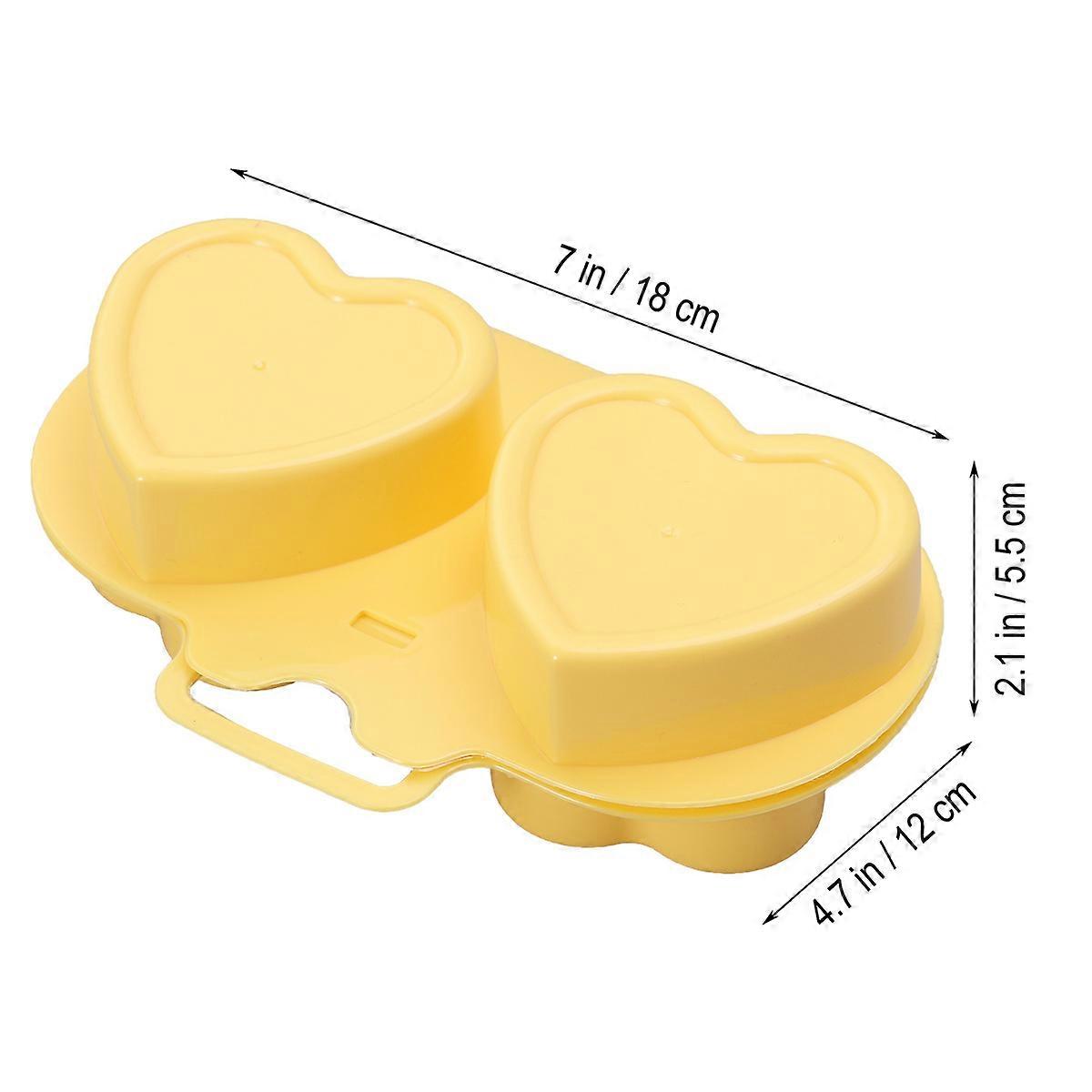 Microwave Egg Cooker Heart Flower Shaped Egg Steamer for Yellow