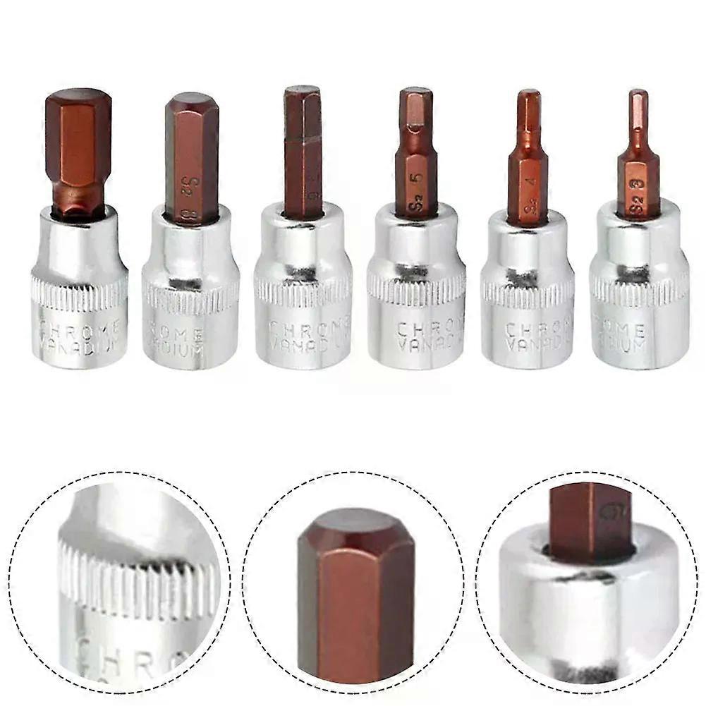 1pcs 3/8 Square Drive Socket Wrench Hex Screwdriver Bits H3 H4 H5 H6 H8 H10 Hexagon Ratchet Wrench Bit Socket Tool