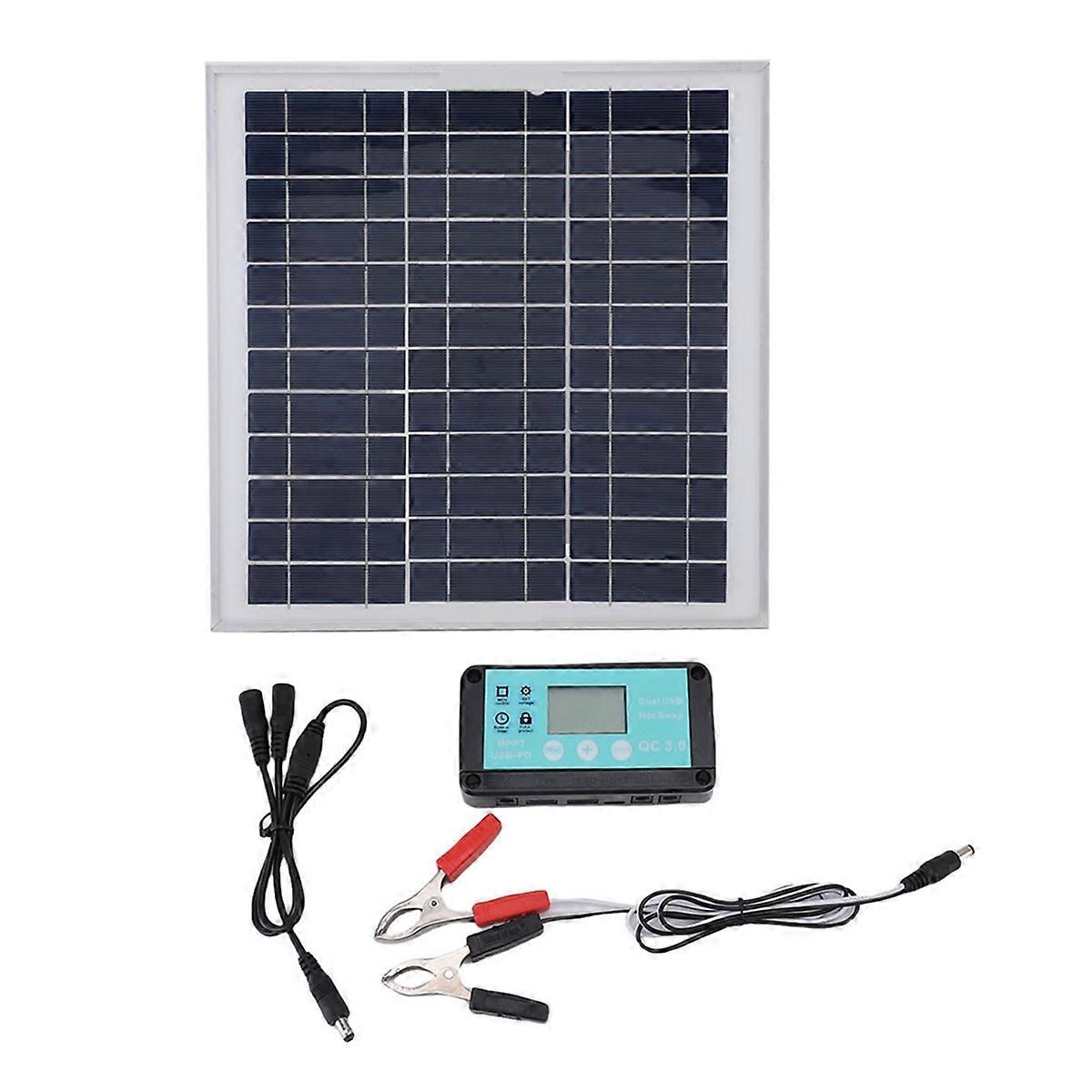 100W 12V Solar Panel Kit with Charge Controller MPPT Aluminum Solar Panel for Outdoor RV Camping Boa