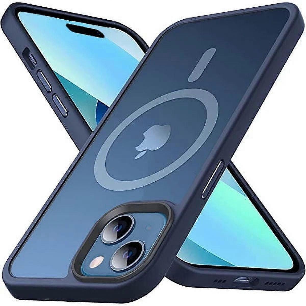 Strong Magnetic Case for compatible with iPhone 15 Plus, Magsafe Compatible, Military Grade Drop Protection, Shockproof Heavy Duty Translucent Slim