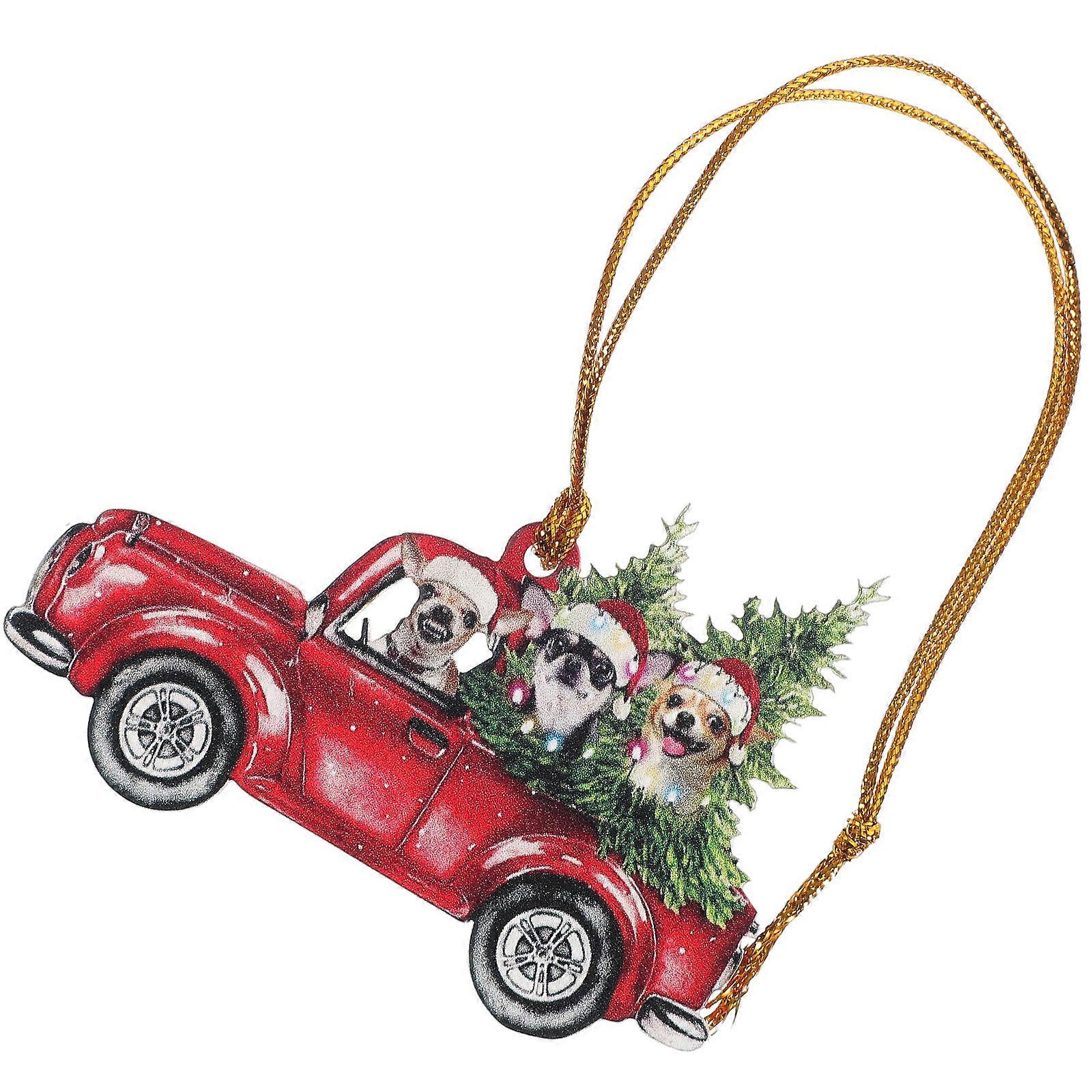 3Pcs Xmas Car Pendant Assorted Color Holiday Decoration Ideal For Christmas Trees Tabletop And Fireplace
