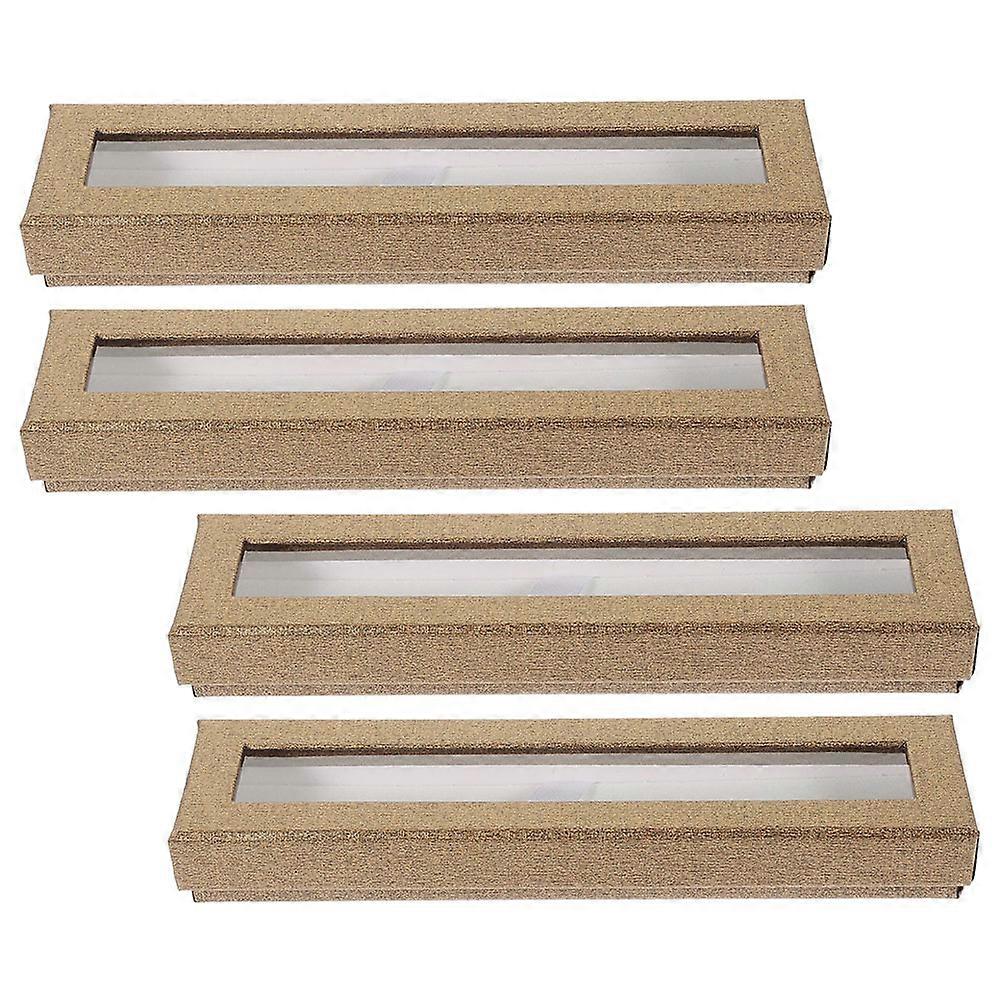 Pen Boxes Gift Empty Paper Case for Storage Use 12Pcs with Clear Window