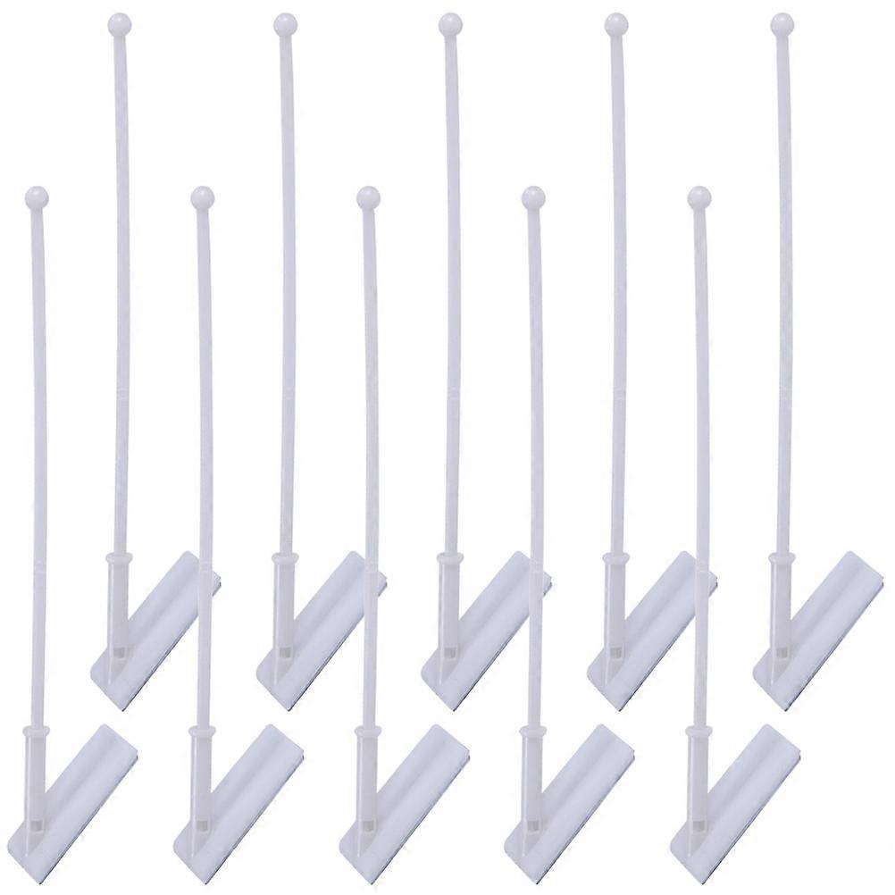 Auto Window Flagpoles Car Flagpole for Vehicle Use 50Pcs White Plastic