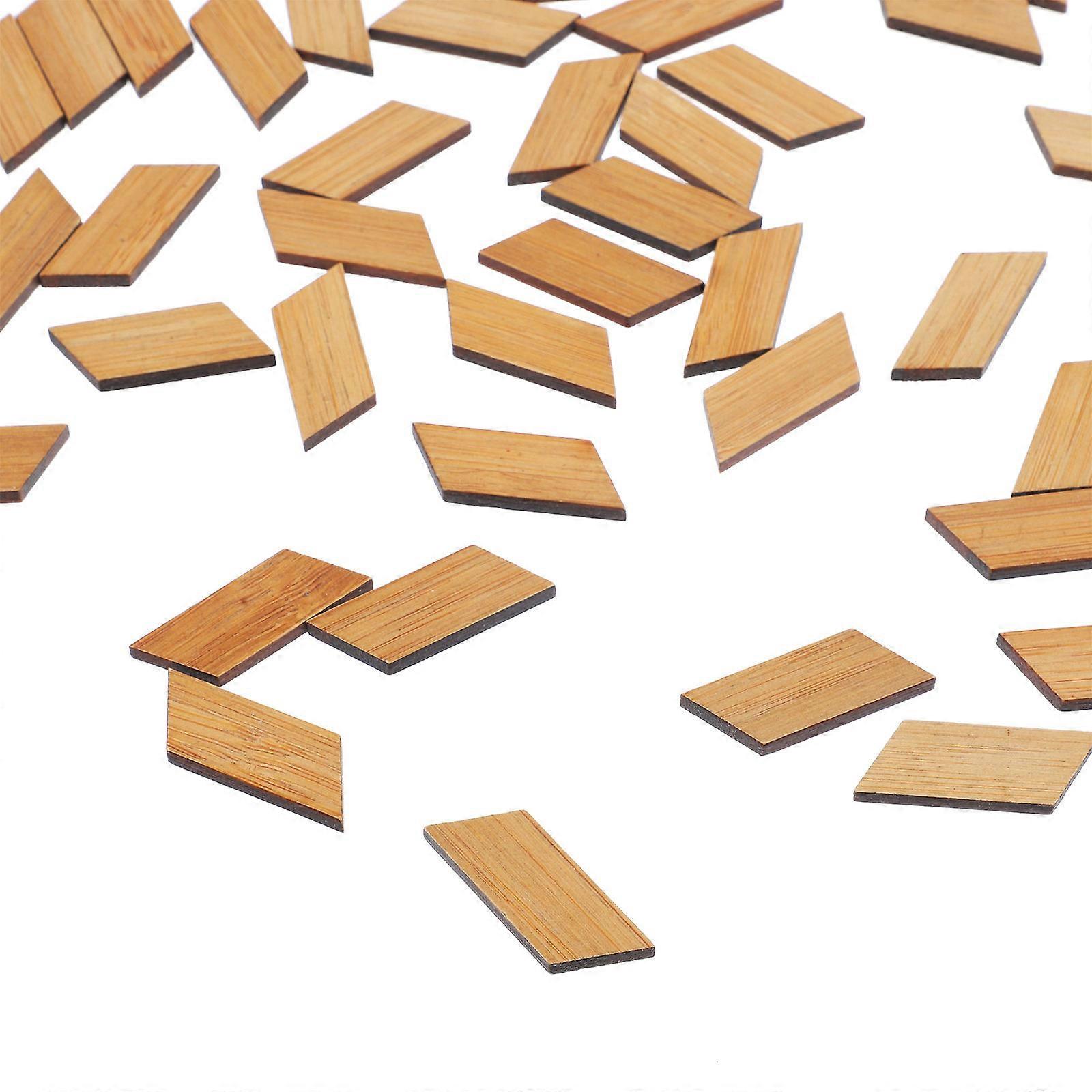 Light Brown Mini House Miniature Floor Accessories 240 Pcs Decorative Elements For Hobbyists DIY Crafts