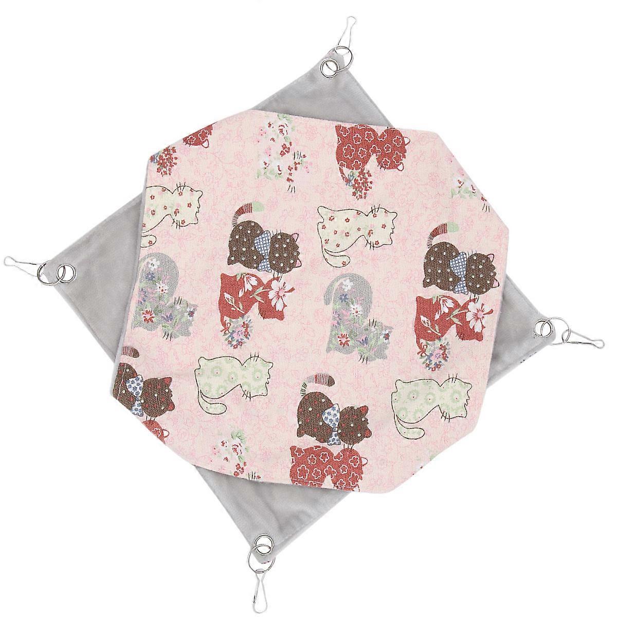 Hanging Squirrel Bed Double Layer Pet Bedding Small Animal Mat Warm Bed Size S 1Pack
