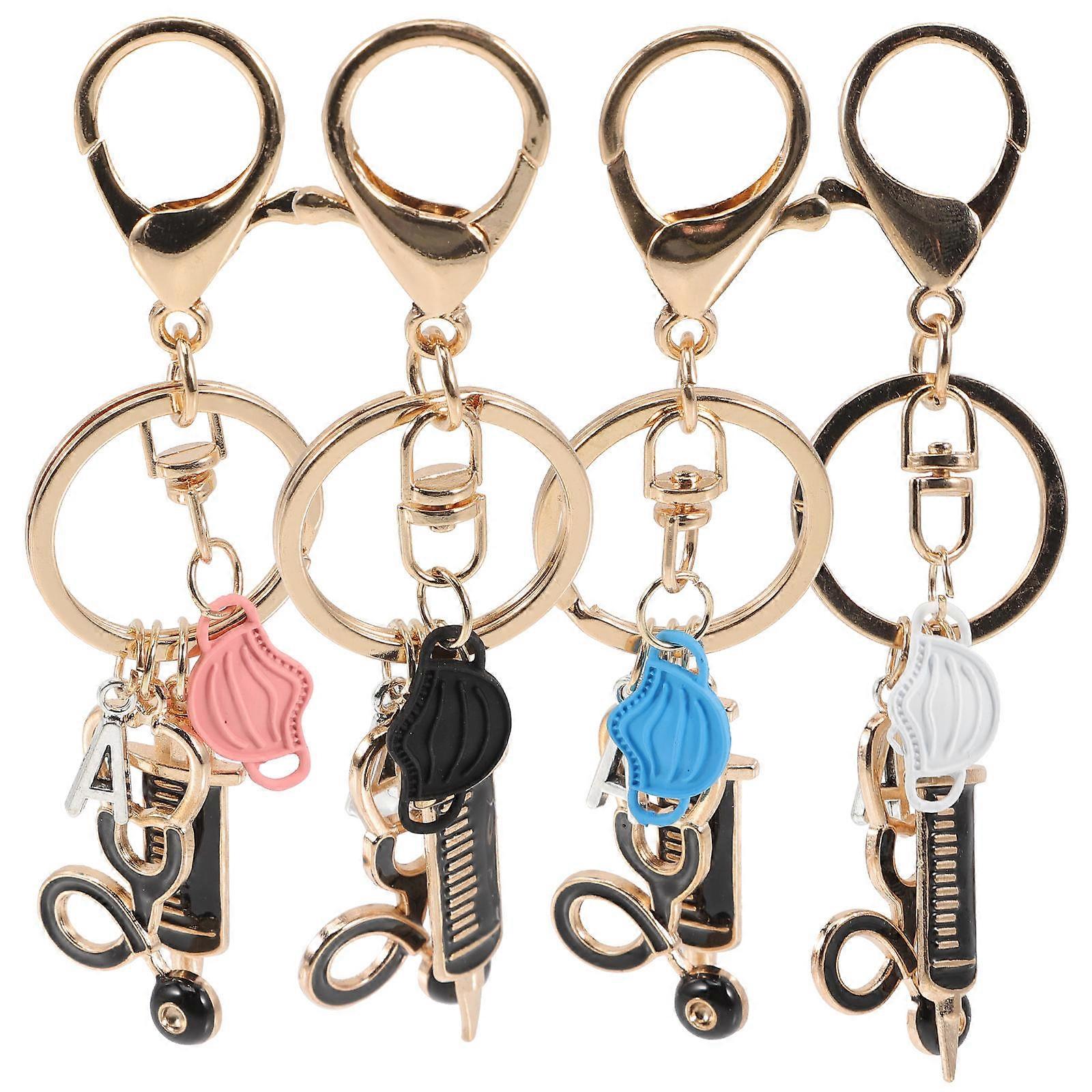Decorative Alloy Stethoscope Keychain with Theme 8Pcs