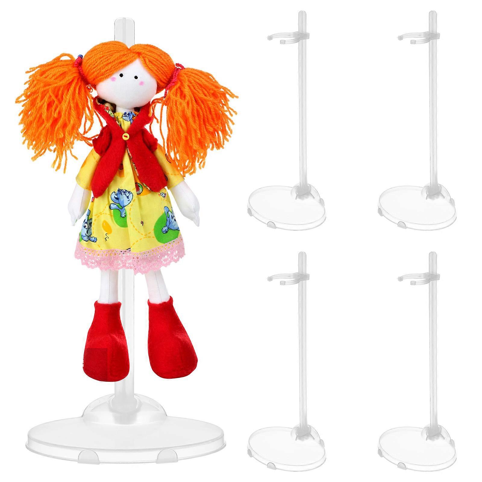 Transparent Doll Display Rack Plastic for Holding Use 15Pcs