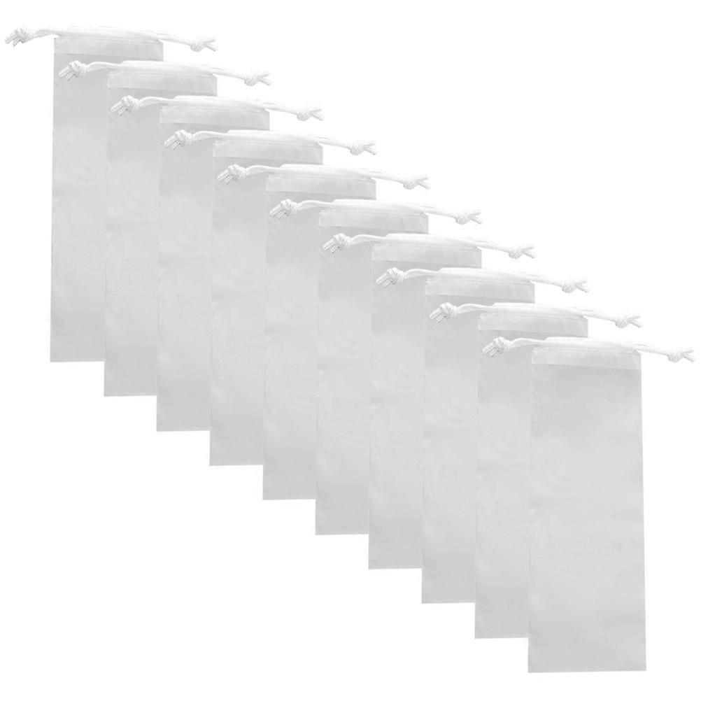 Plastic Umbrella Bag for Wet Umbrella Storage 50Pcs White Drawstring