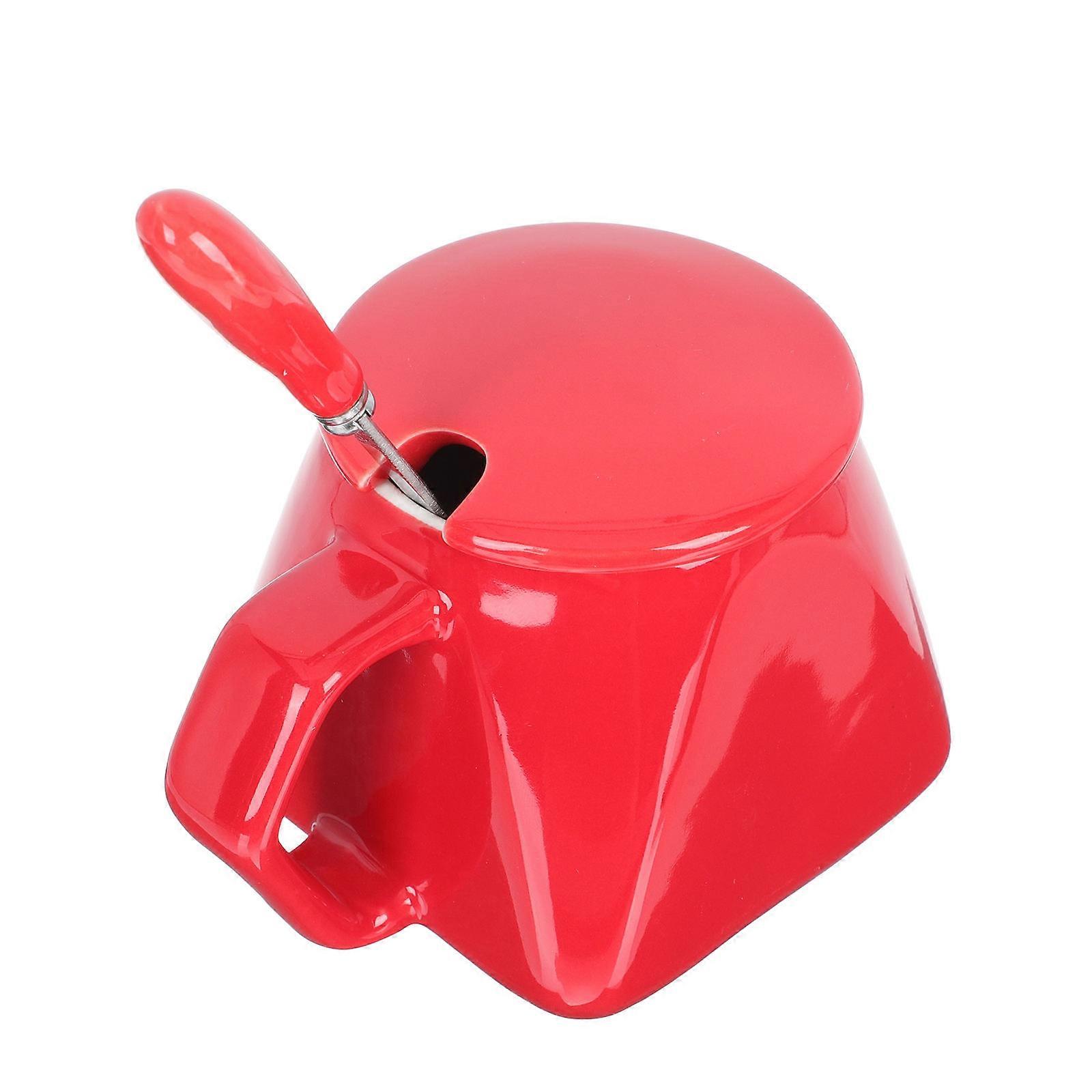 Coffee Cups Breakfast Drinking 2Sets Red Ceramic Mugs