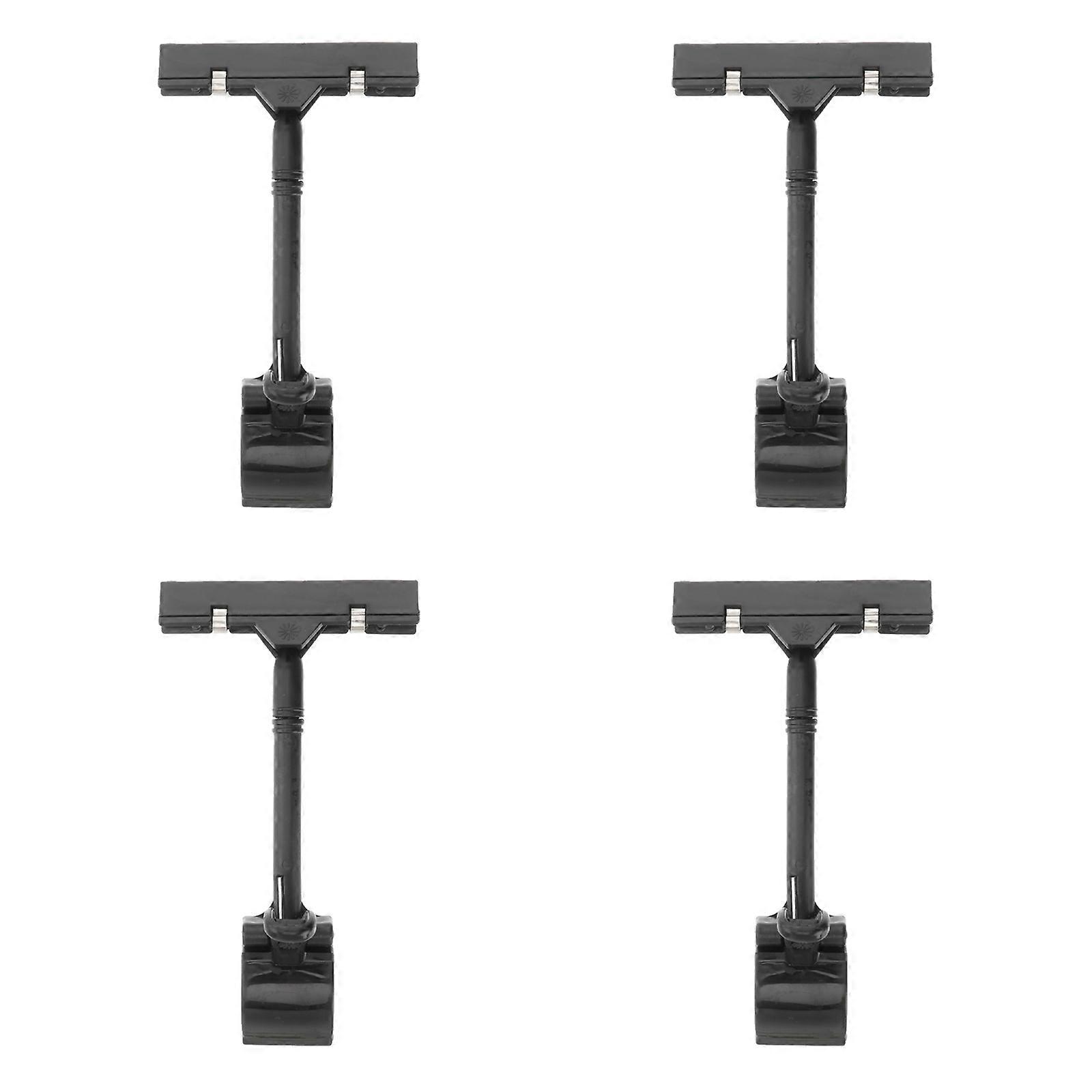 Label Clamp Plastic Sign Clip for Shop 8Pcs Black Display