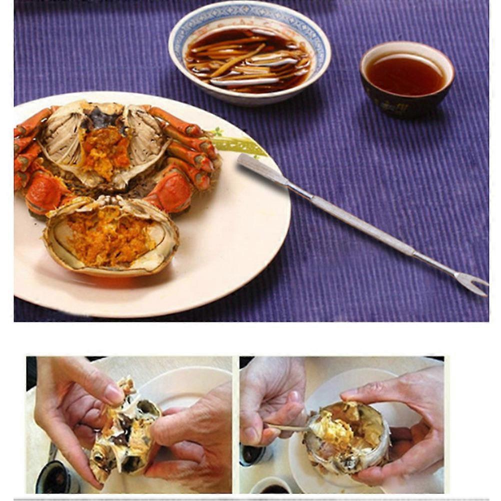 Seafood Tool Stainless Steel Fork for Eating Seafood 2Pcs Pack