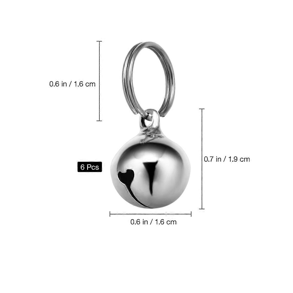 Pet Bells Copper Pendant Bell for Collar 4Pcs Silver Accessories