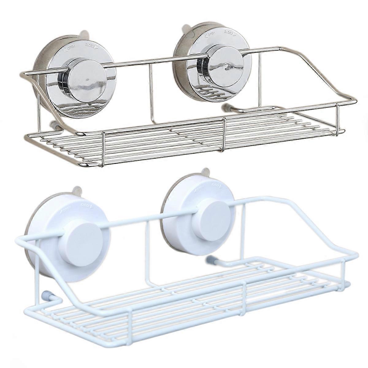 Bathroom Shelves Wall Mounted Wire Rack with Suction Cup 3Pcs Pack