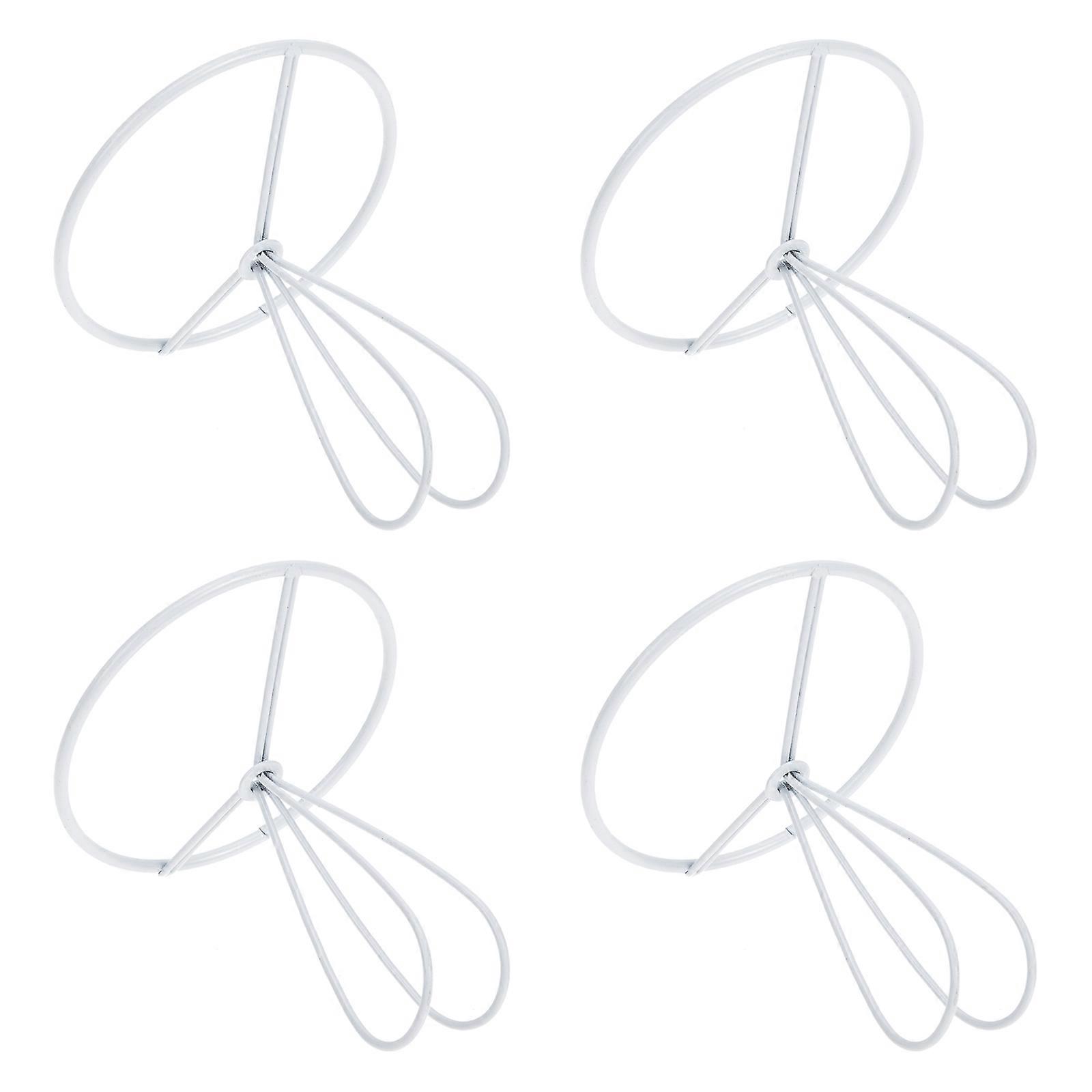 White Iron Lampshade Frame for Lights 12Pcs Wire Lamp Cover Ring