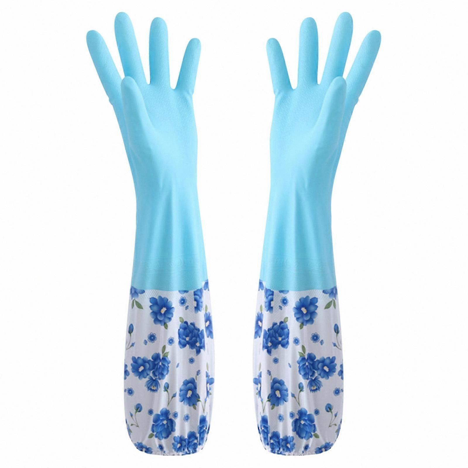 Durable Rubber Gloves for Kitchen and Cleaning – Long Cuff, Non-Slip, Reusable, and Flexible for Household Tasks