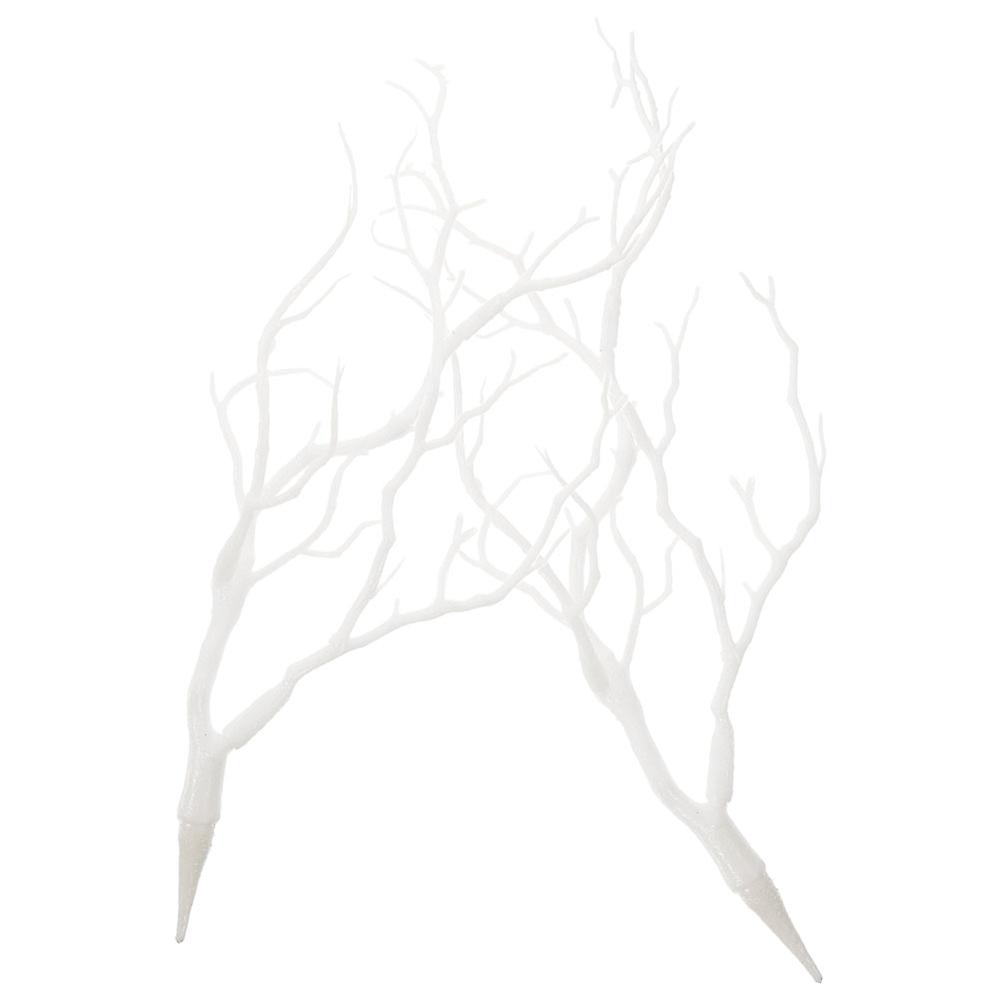 White Artificial Antler Branches for Decor 10Pcs Plastic Tree Branch Twigs