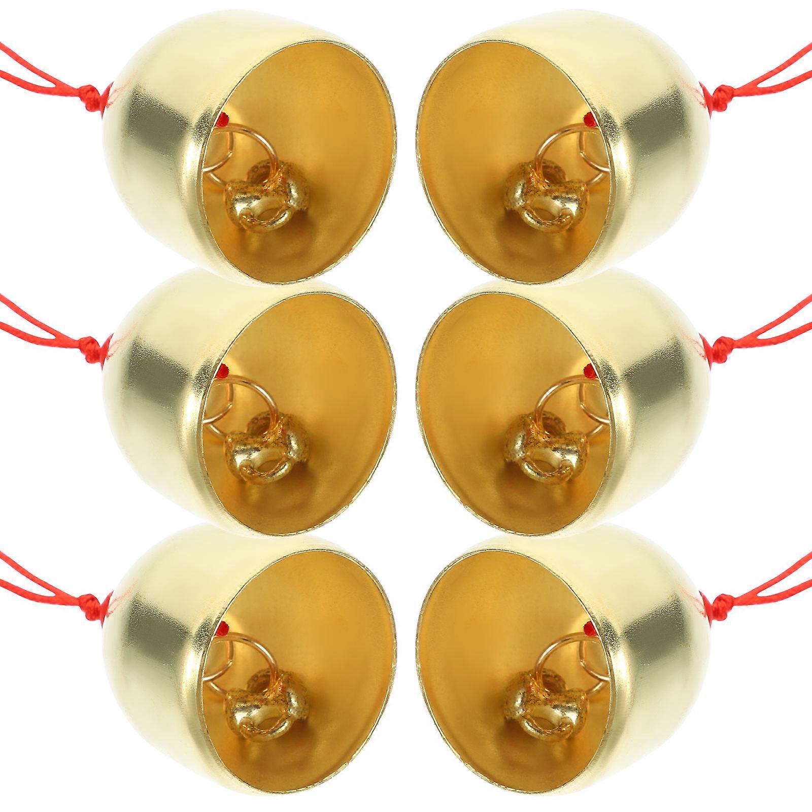 Red Alloy Craft Bells DIY Hanging Bells for Decoration 30Sets Included