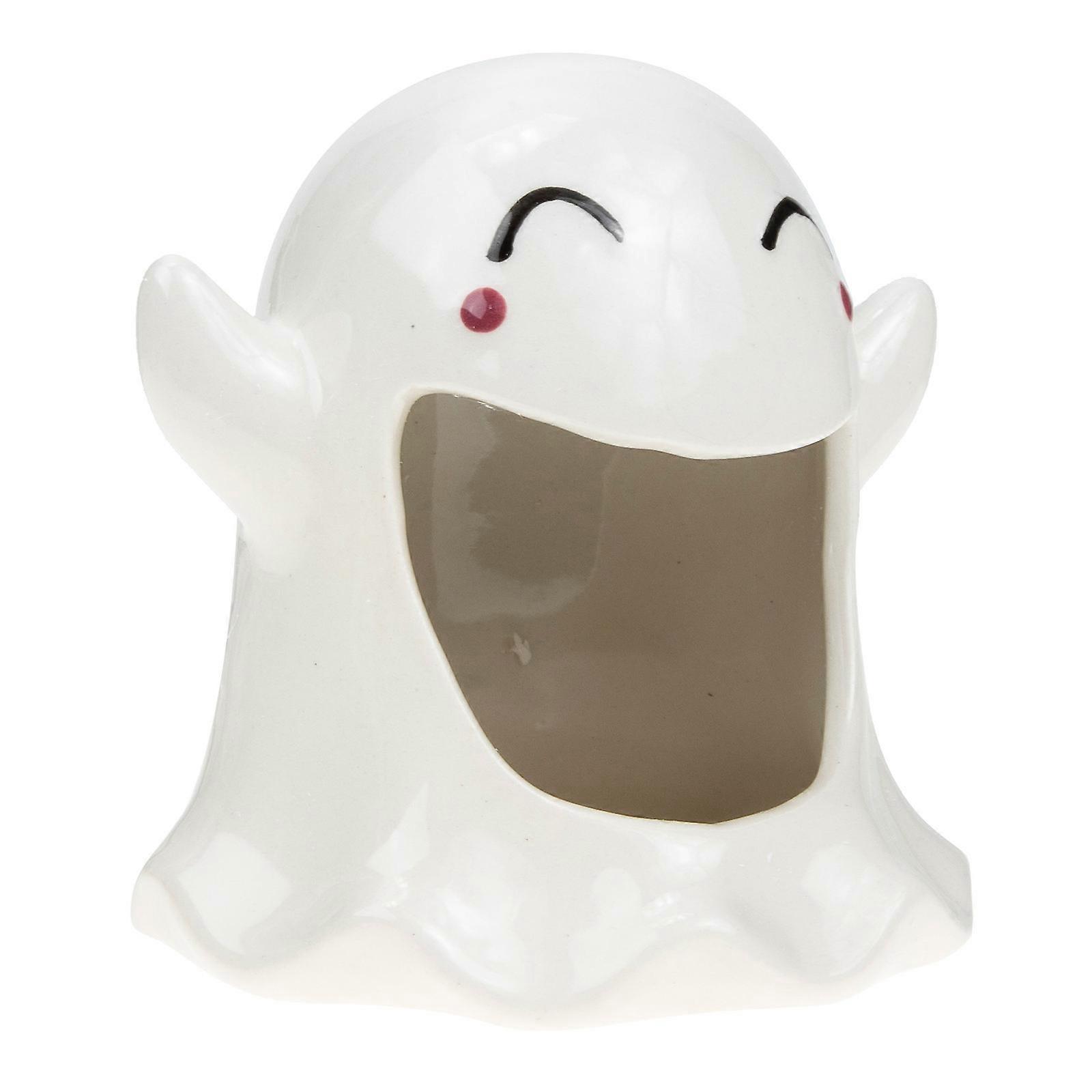Halloween Candle Holder Ceramic Ghost Tealight Holder for Decor 5Pcs