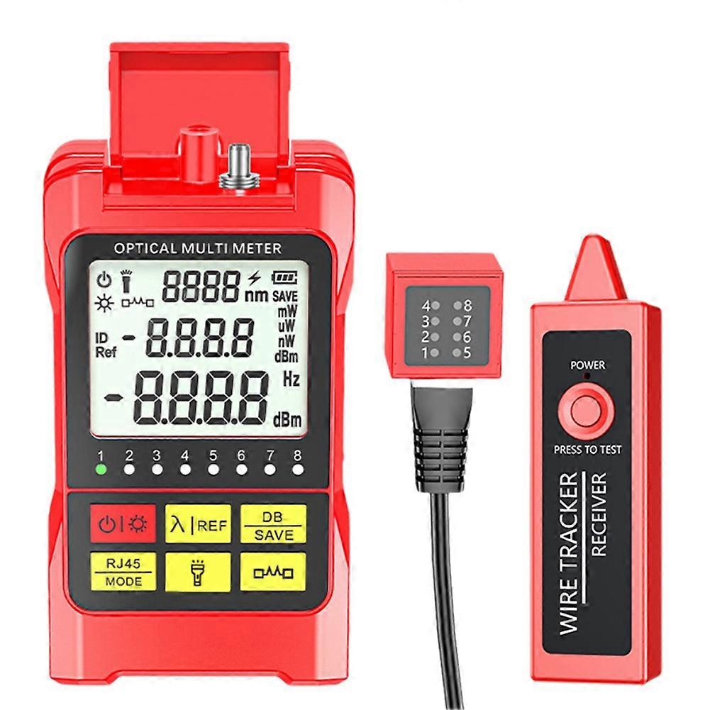 Fiber Optic Optical Power Meter RJ45 Tester+Wire Tracker -70-+10dbm Optical Multimeter Network Attenuation Tester