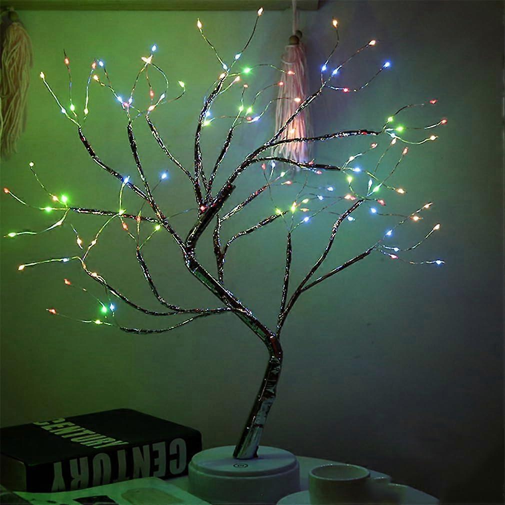 Tree Branch Lights With 108 LED Colorful Pearls, USB Or Battery Operated, Adjustable Bonsai Style For Bedroom And Office