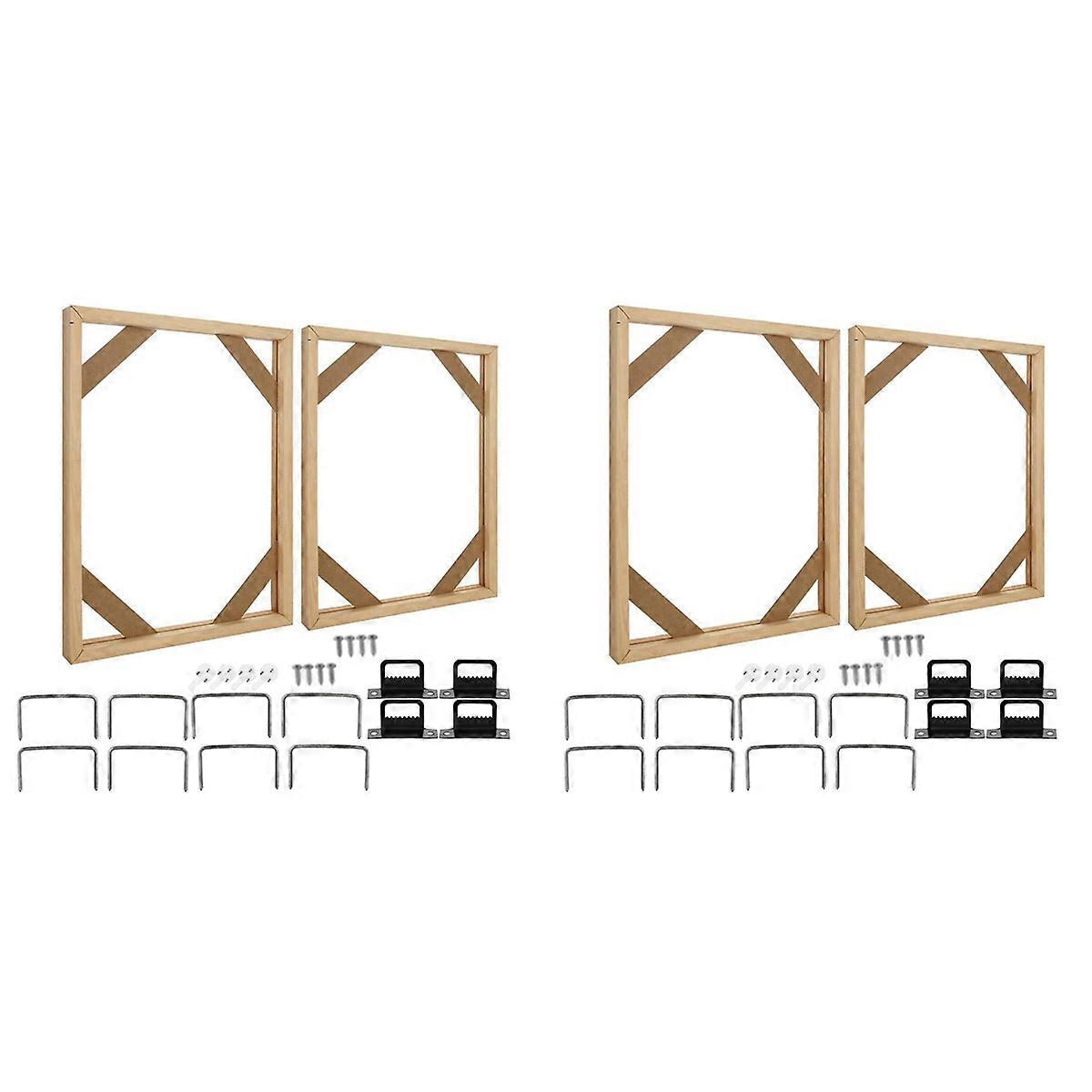 2 Set DIY Solid Wood Canvas Frame Kit, 16X20Inch for Oil Paintings