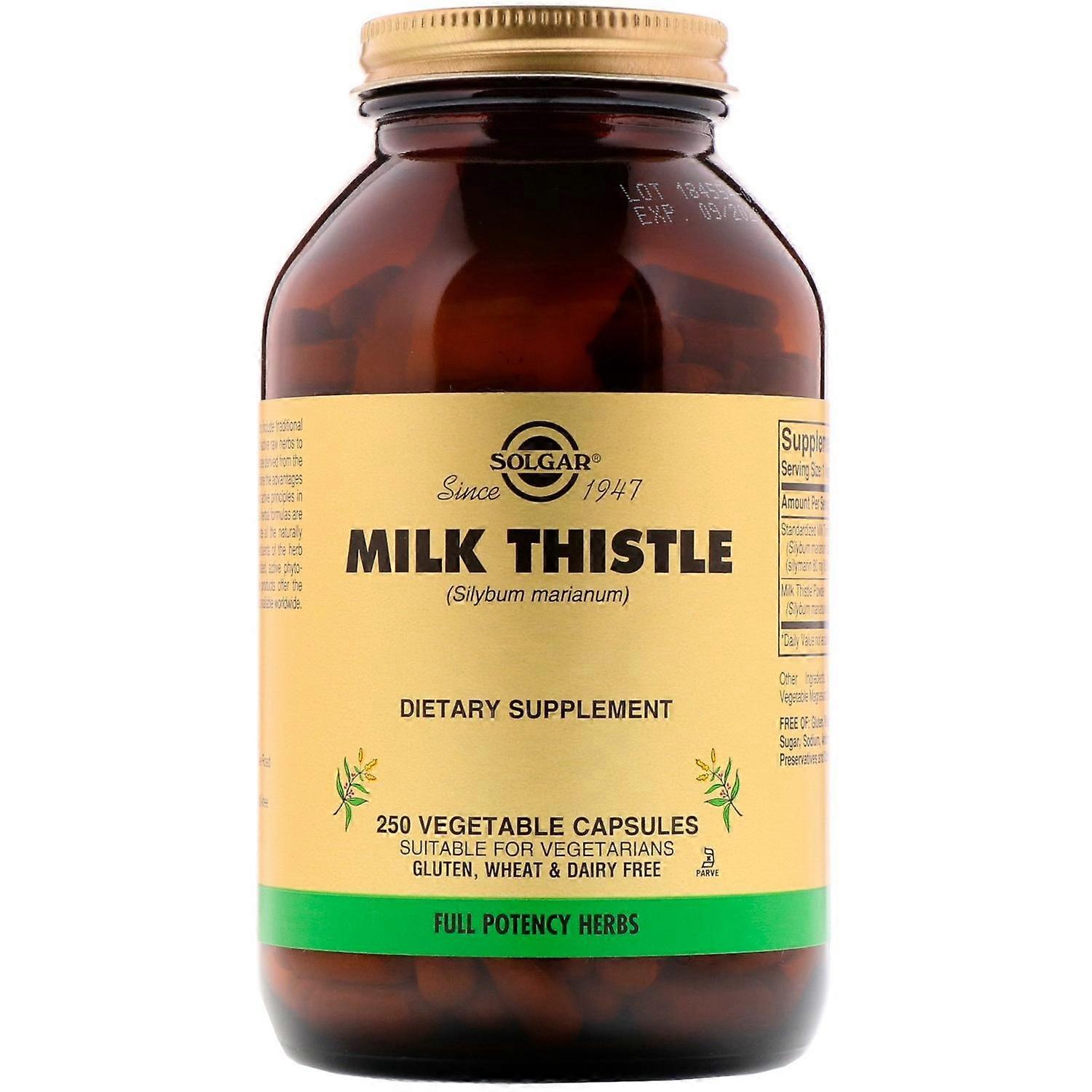 Solgar, Milk Thistle, 250 Vegetable Capsules