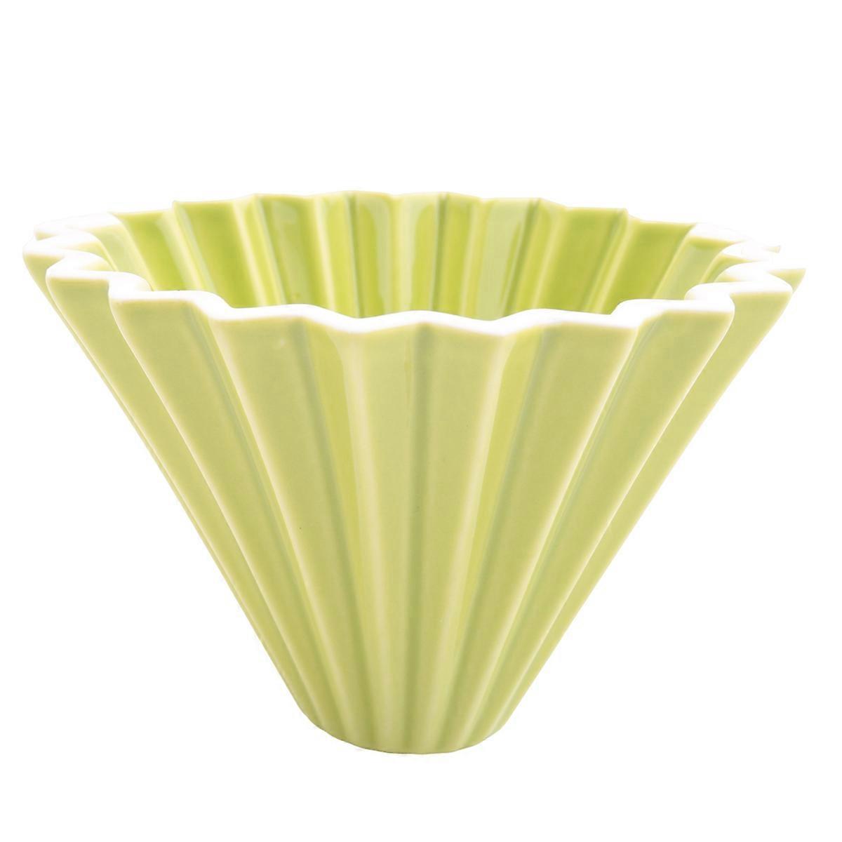 Coffee Filter Ceramic Pour over Coffee Dripper Set for V60 Dripper Removable Dripper with Stand Coffee Funnel Green