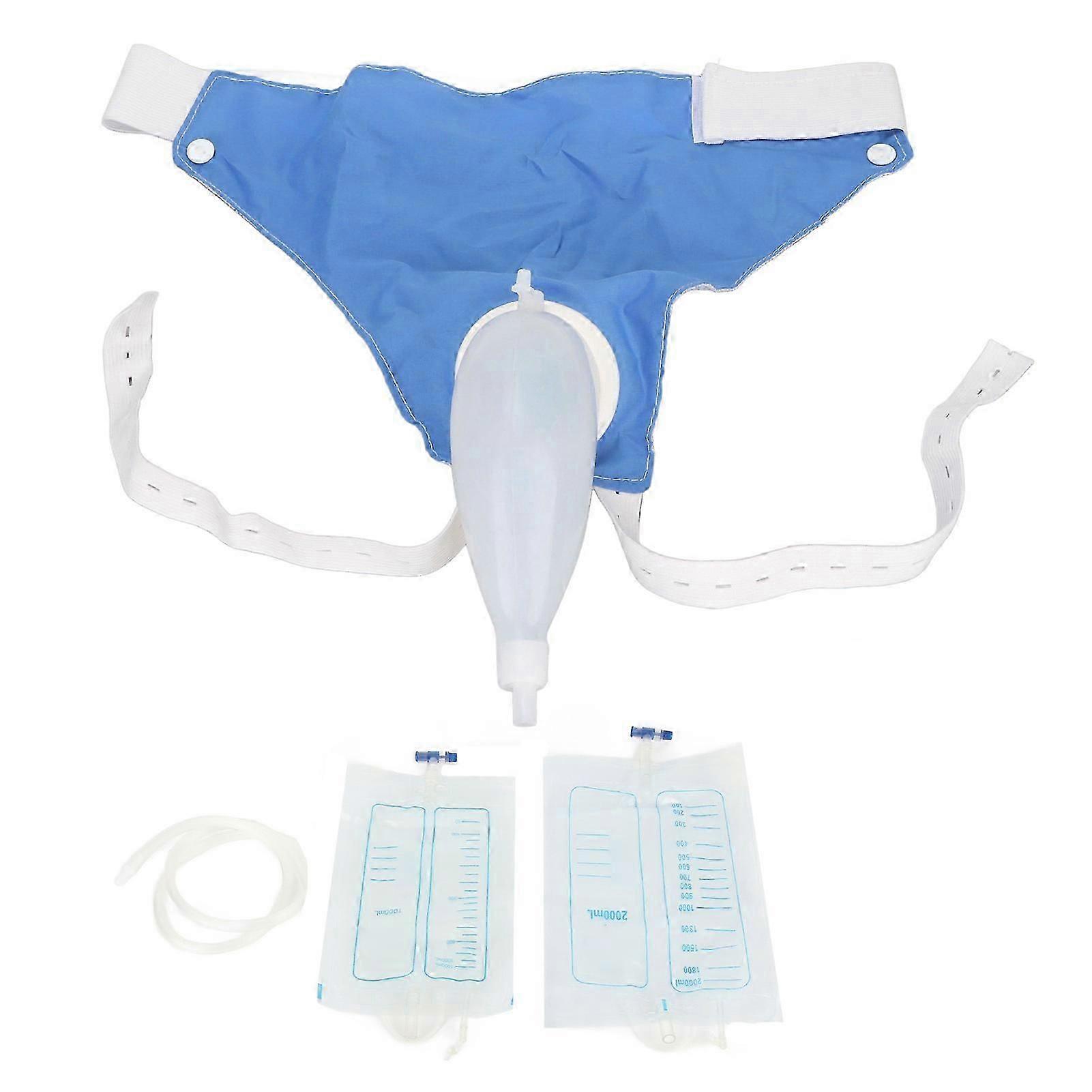 Wearable Urine Bag with Pee Catheter Duct 1000ML 2000ML for Men Elderly Urinary Incontinence Bedridden Patients