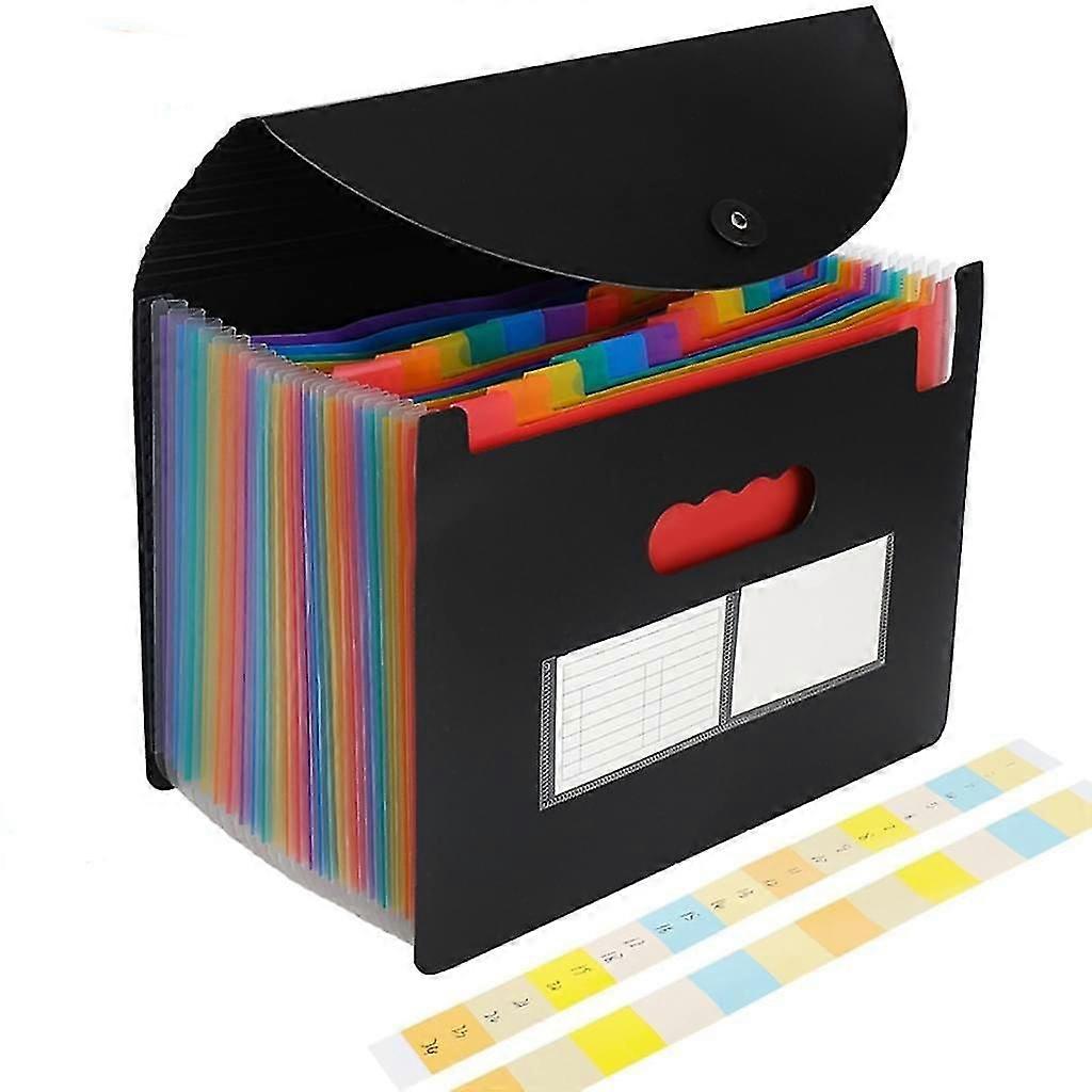 Document Folder A4, Compartment Folder Sorting Folder Colored File Folder Rainbow Files File Folder Folder Accordion Design A4