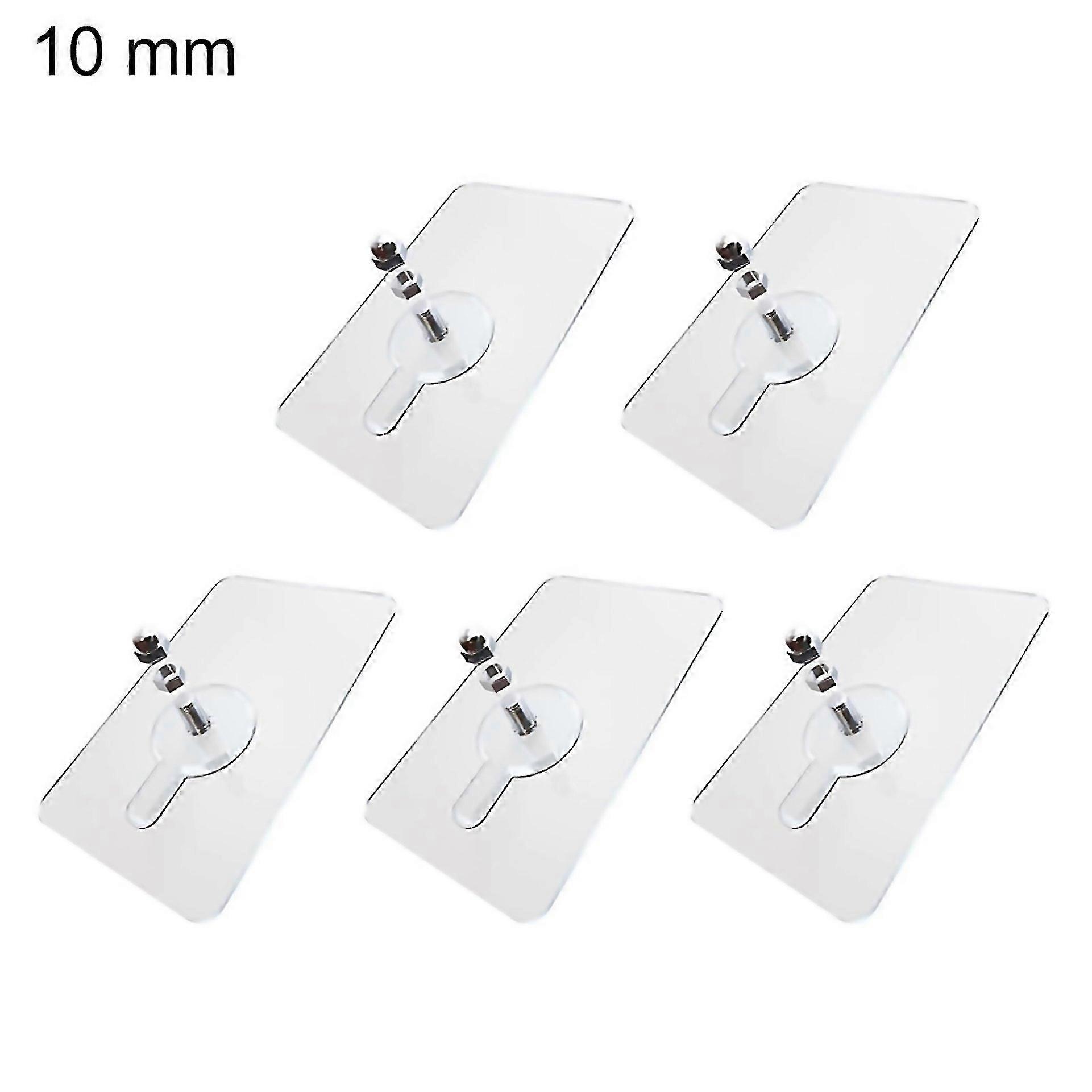 For 5pcs Sticky Hooks Wall Mounted Good Load Capacity Plastic Wall Hook Mounting Rack Screw For