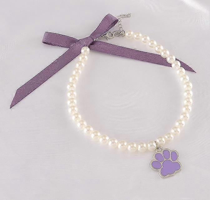 Bow Necklace with Sole Pendant, Pet Cat and Dog Accessories, Collar, Multi-color Optional