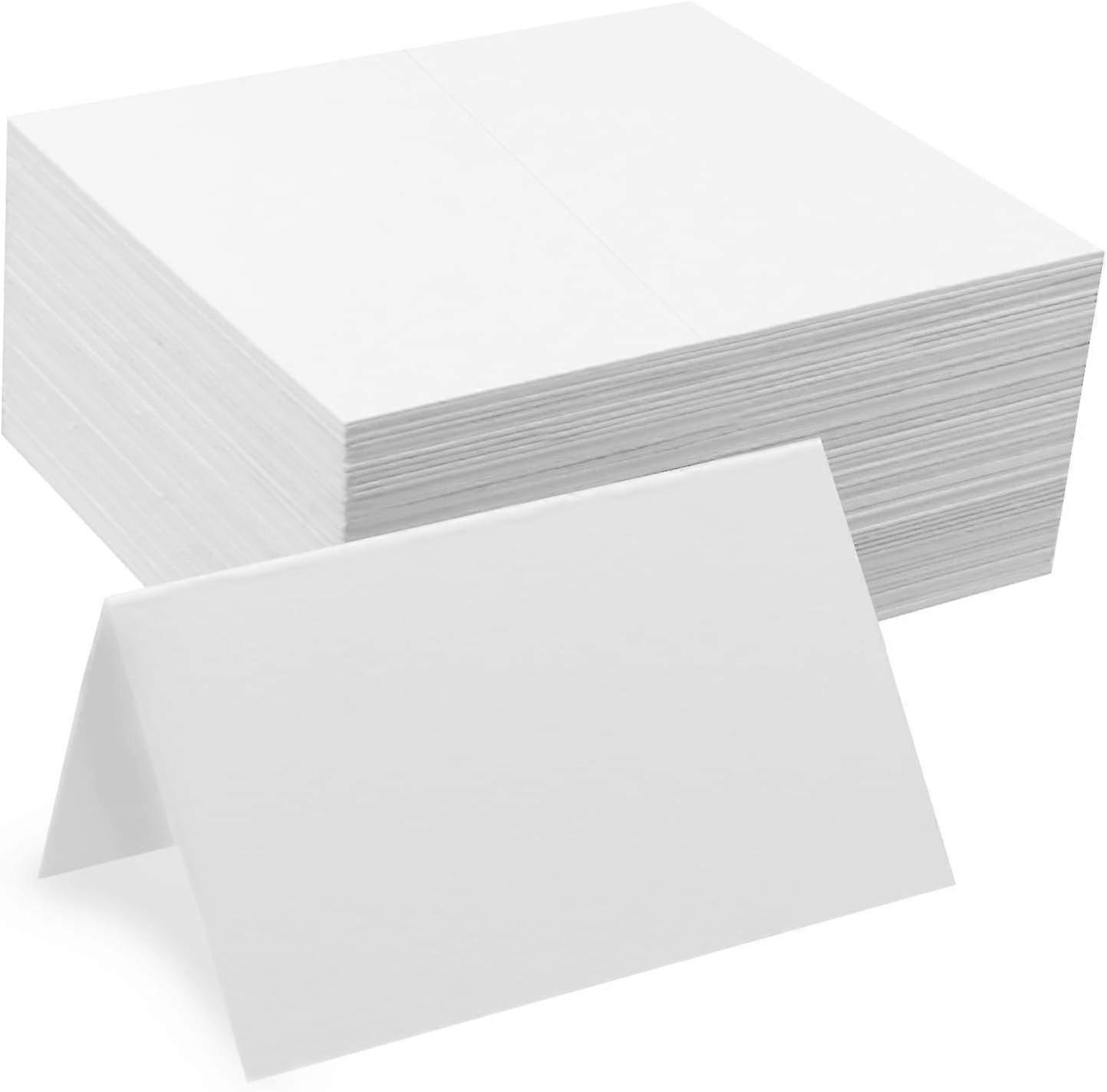 UrbanMingle 120 Pcs Blank Place Cards for Table Seting - Name Cards White, Table