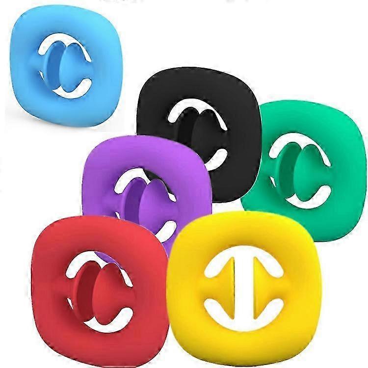 6 PCS Silicone Grip Ring, Five-Finger Strength Training Arm Exerciser, Decompression Toy