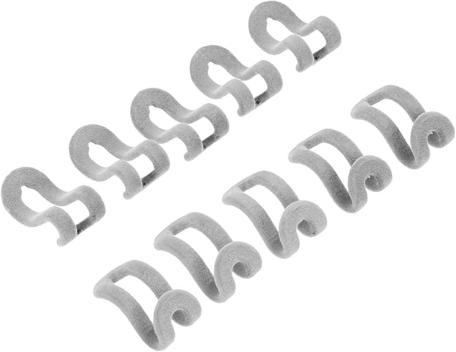 Flocking hanger hook (gray, 10 pieces)