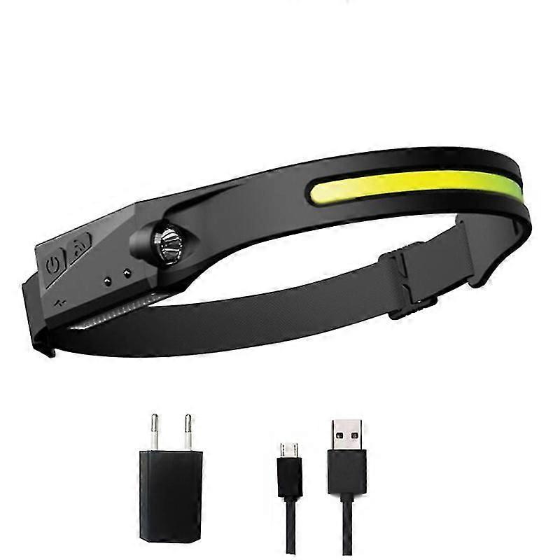 Headlamp Usb Rechargeable Cob Led Induction Riding Hunting Flashlight Work Light Flashlight Torch