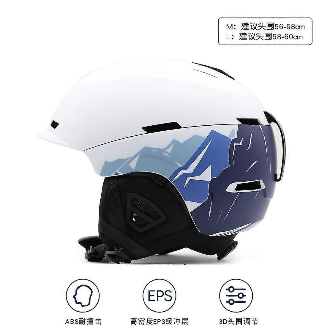 Ski Helmet for Adults Single Dual Snowboarding One-Piece Adjustable Windproof Warm Snow Cap