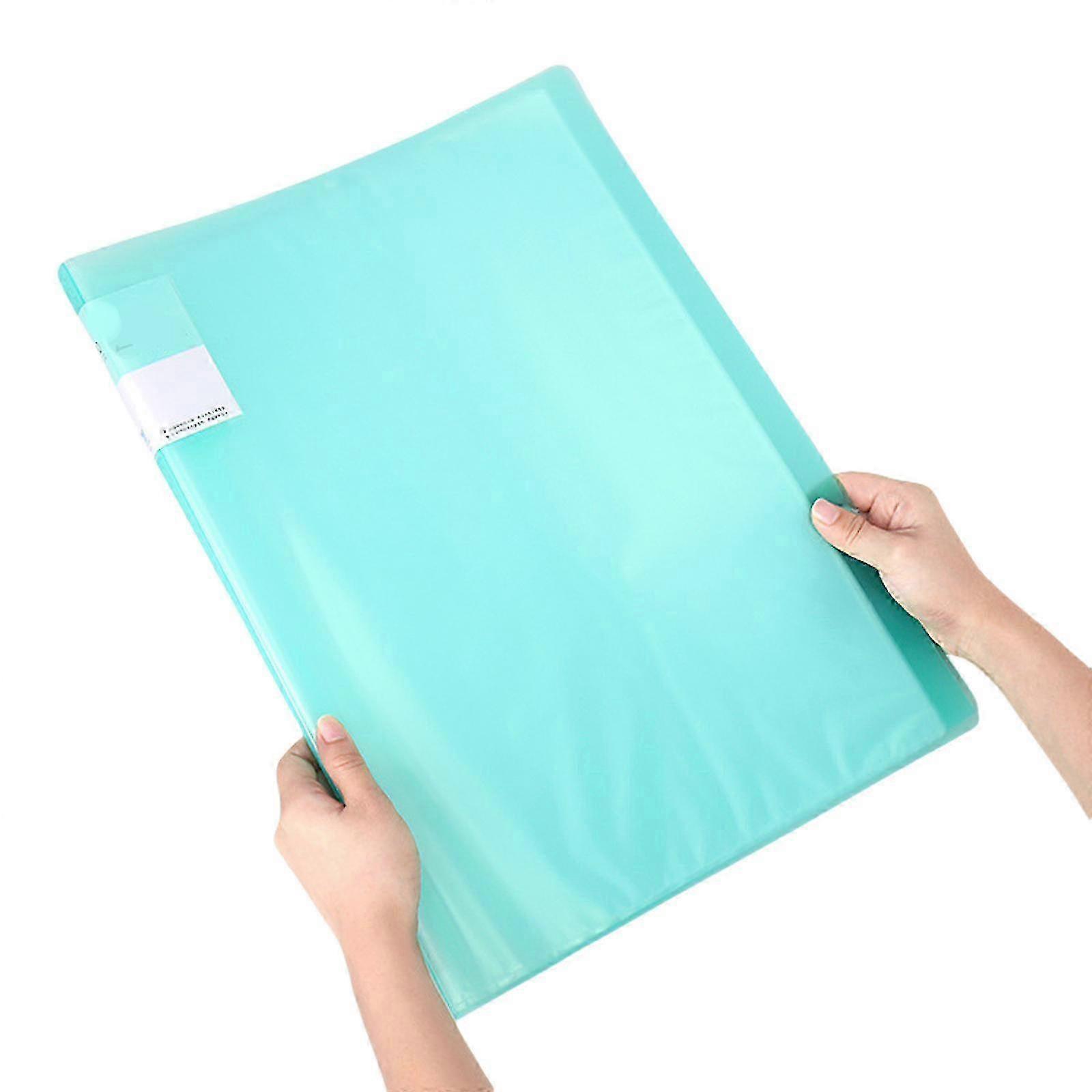 Classeur de présentation A2 A 3 A 4 4K avec pochettes, classeur de rangement pour peinture, illustration, vert transparent, A3, 30 pages, 25