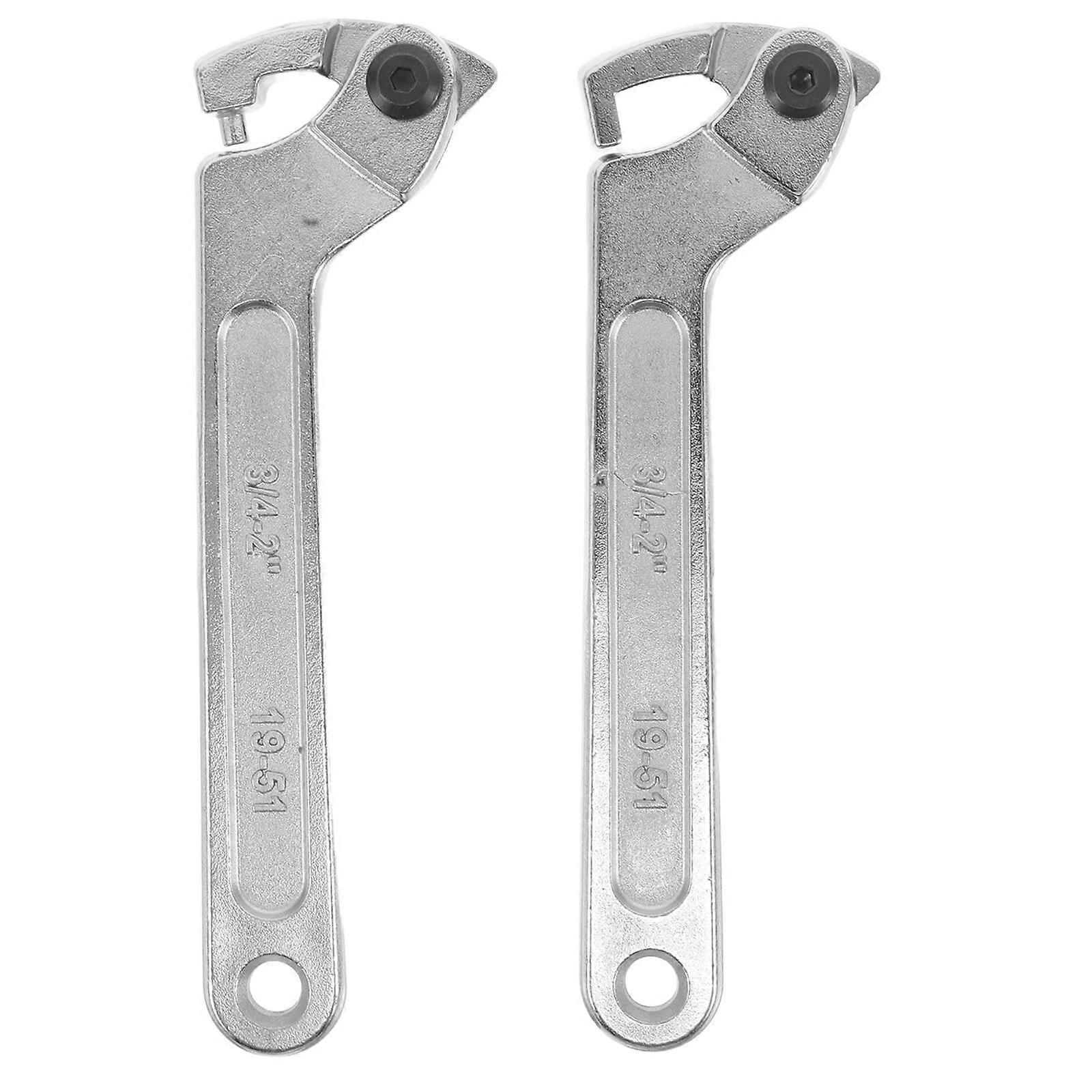 2PCS Water Meter Nut Spanner Wrench Portable Hand Wrench Hook Type Round Nut Opener Tool for Water Meter Cover Removal Accessories